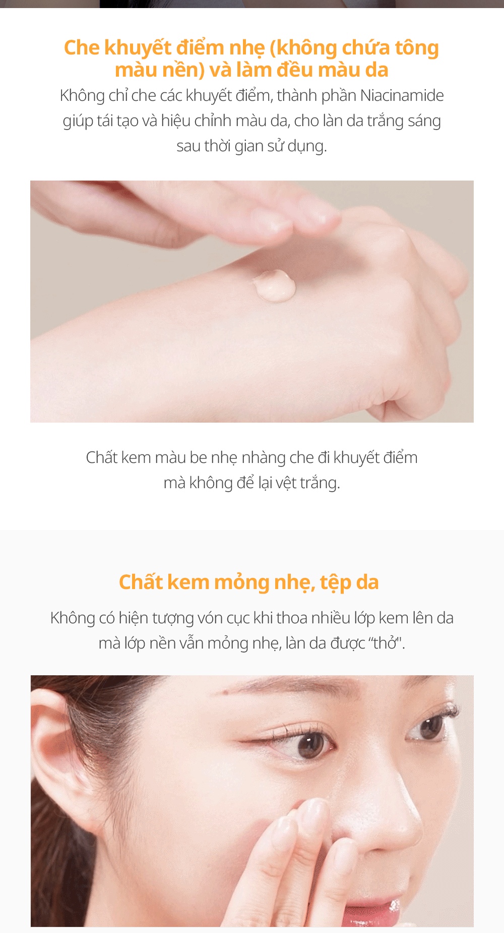 Mô tả Kem chống nắng che khuyết điểm BOM Foundation Free Tone Cover Sun Cream - 50G - 5
