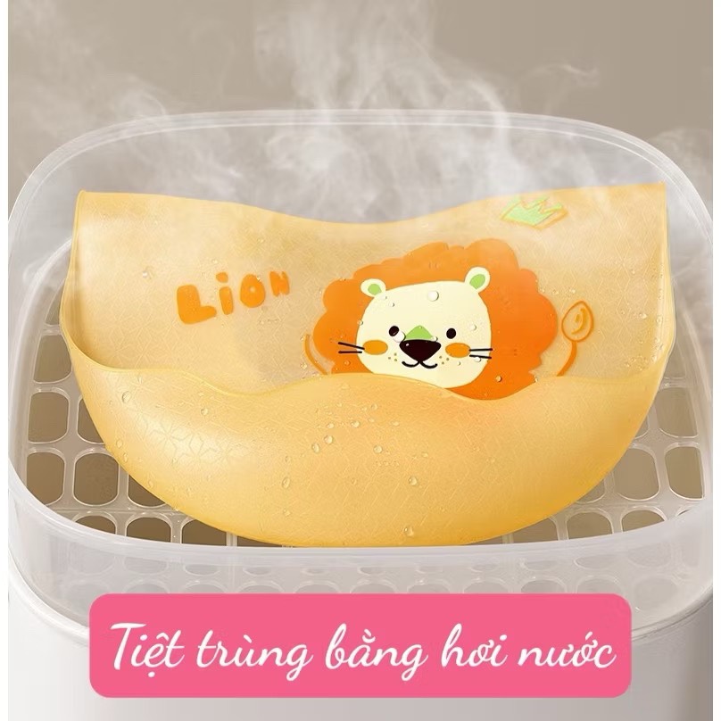 Mô tả Yếm Máng silicone Hình Trứng KidAndMom siêu nhẹ siêu mềm mại có nấc điều chỉnh - 6