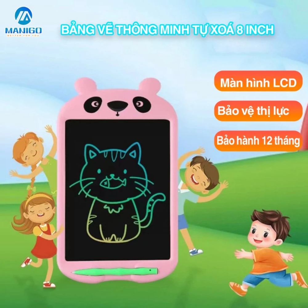 Mô tả Bảng vẽ tự xóa thông minh đa sắc KSD01 8.5inch màn hình LCD chống bức xạ ánh sáng xanh bảo hành 1năm - 12