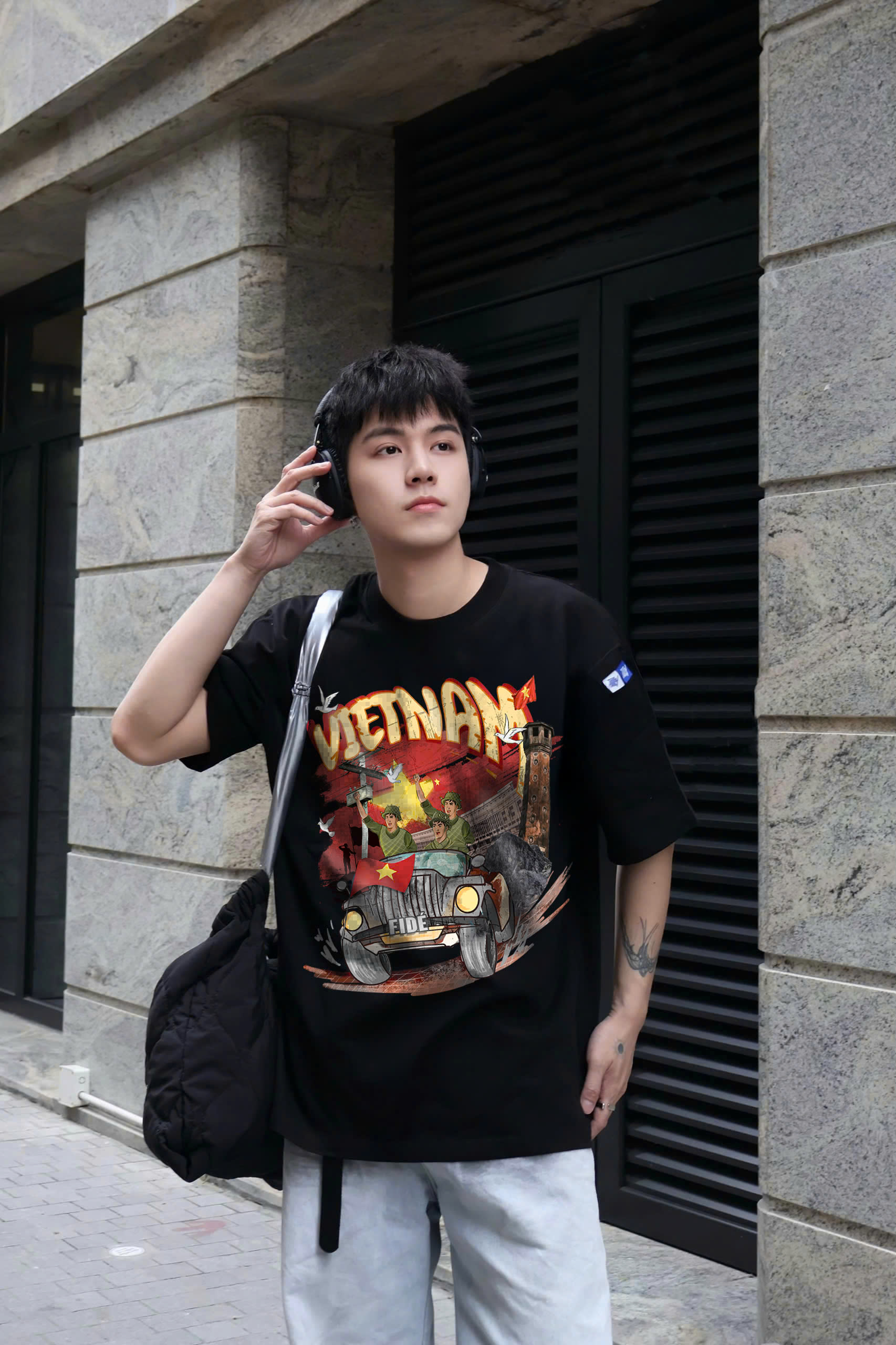 Mô tả Áo thun FIDE Việt Nam phông unisex form rộng local brand nam nữ cổ tròn oversize - AT167 - 1