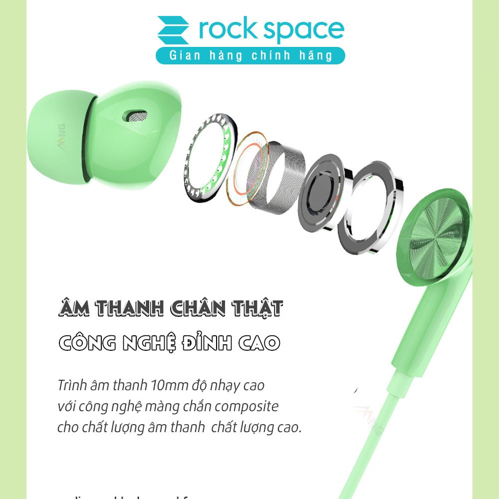 Tai nghe Rockspace ES07 màu hồng