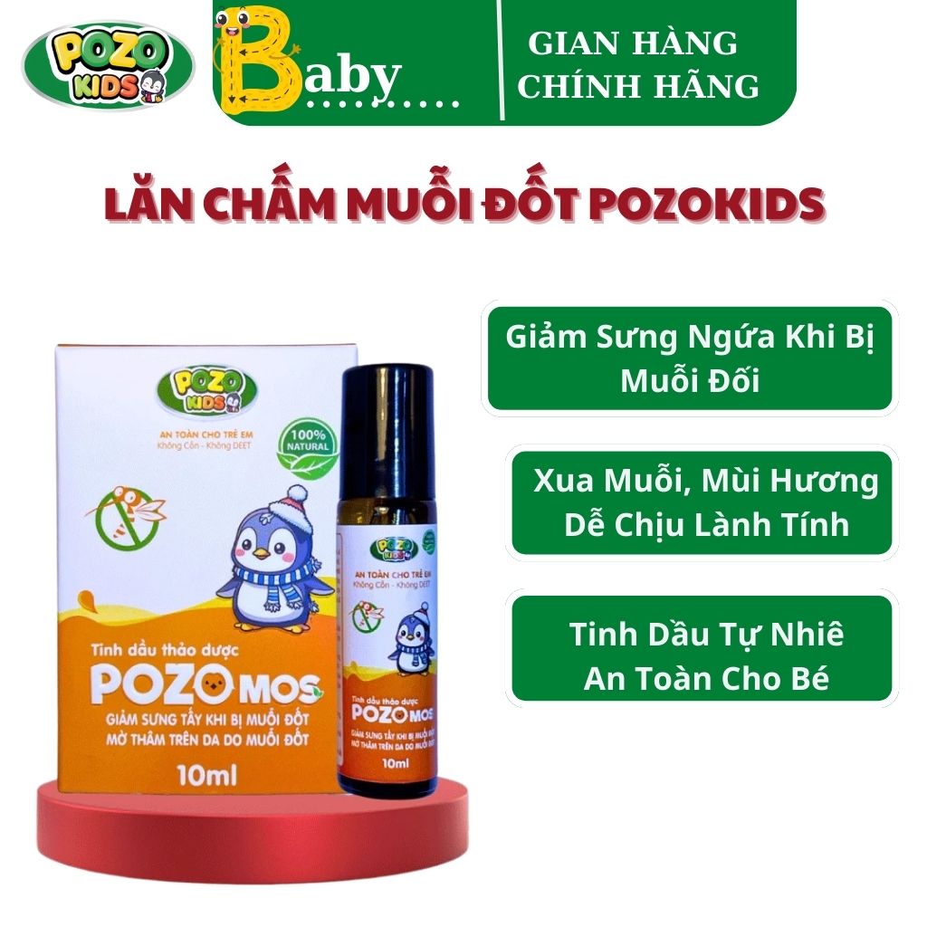 Mô tả Thanh Chấm Vết Muỗi Đốt Pozomos - Giảm Sưng Ngứa Do Muỗi, Côn Trùng Đốt - Không Cồn, Không DEET HÀNG CHUẨN - 1