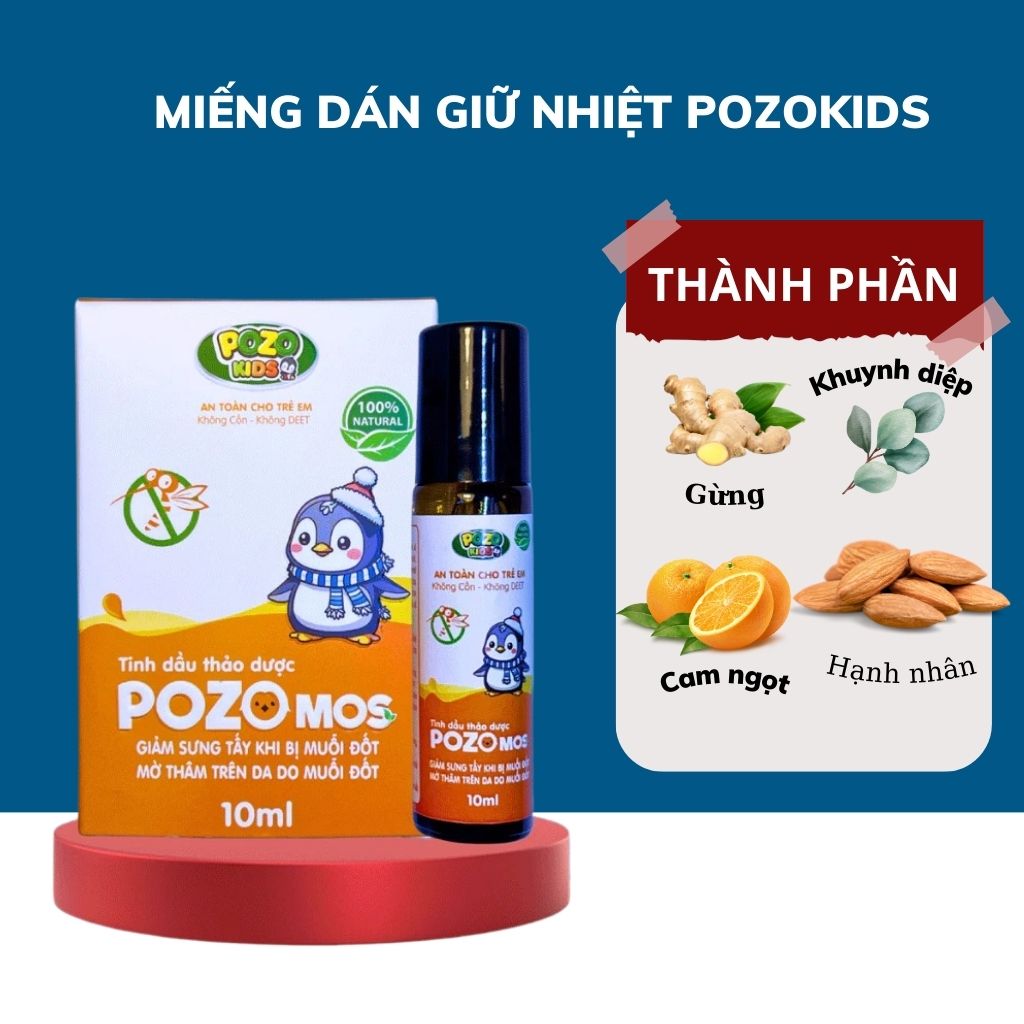 Mô tả Thanh Chấm Vết Muỗi Đốt Pozomos - Giảm Sưng Ngứa Do Muỗi, Côn Trùng Đốt - Không Cồn, Không DEET HÀNG CHUẨN - 2