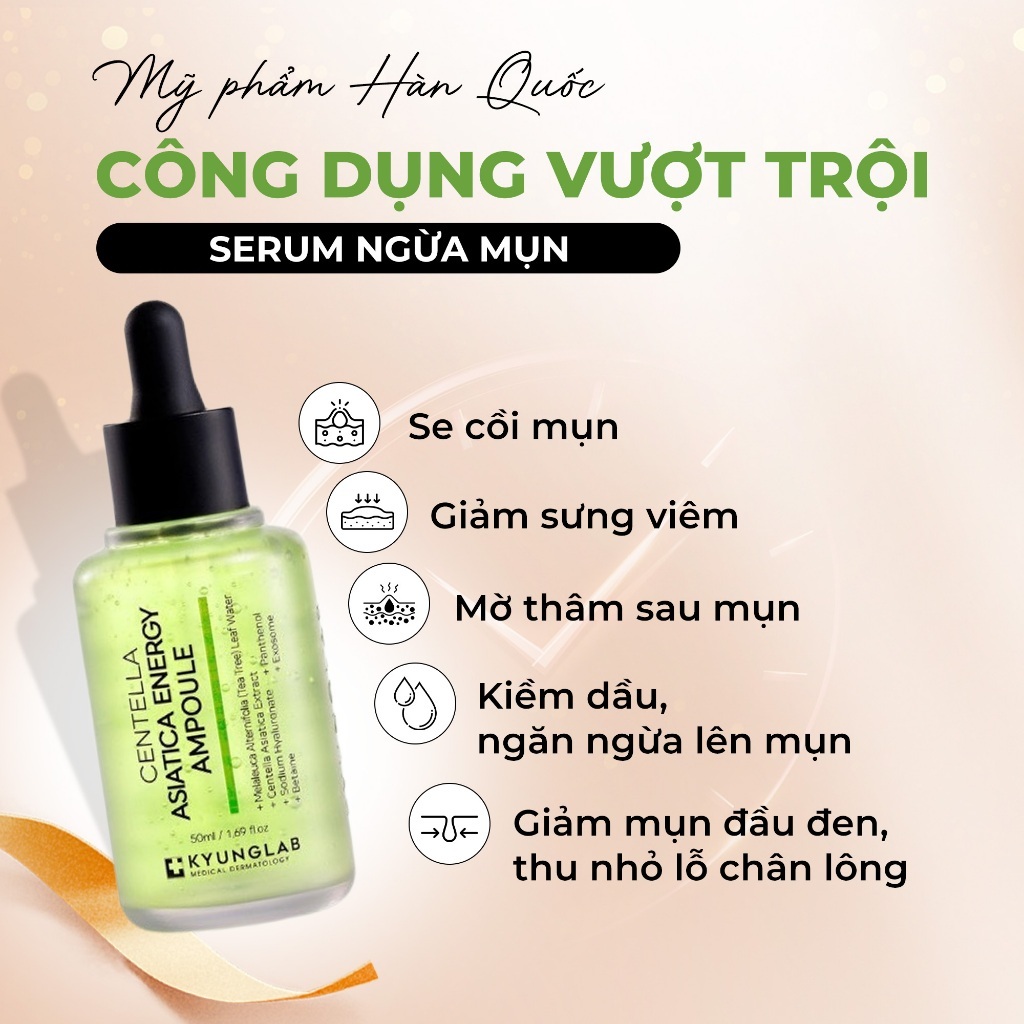 Mô tả Serum giảm mụn kiềm dầu KyungLab Centella Asiatica Ampoule 50ml- K Naturals - 1