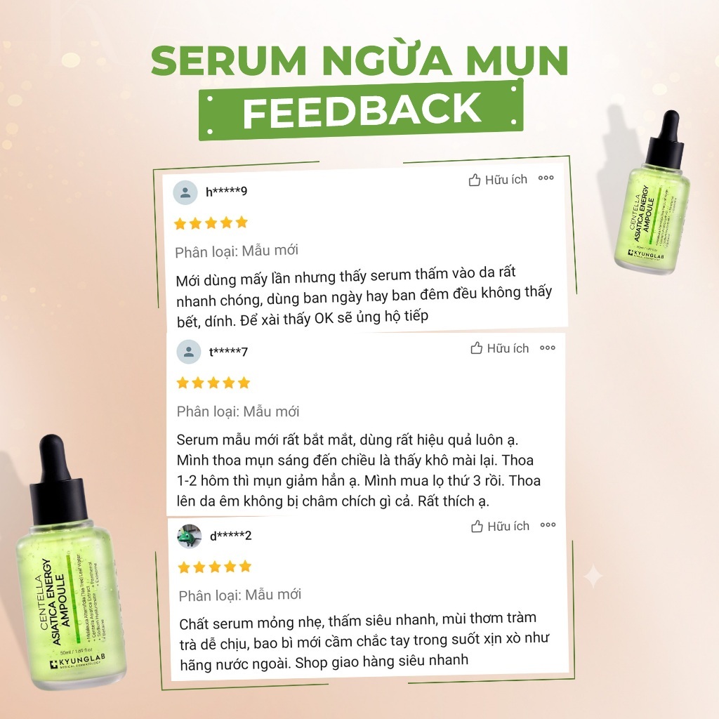 Mô tả Serum giảm mụn kiềm dầu KyungLab Centella Asiatica Ampoule 50ml- K Naturals - 4