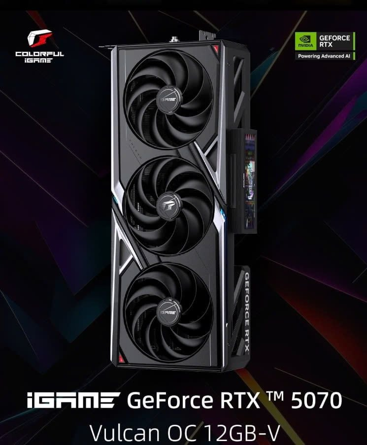 Mô tả Card màn hình VGA Colorful iGame GeForce RTX 5070 Vulcan OC 12GB - 1
