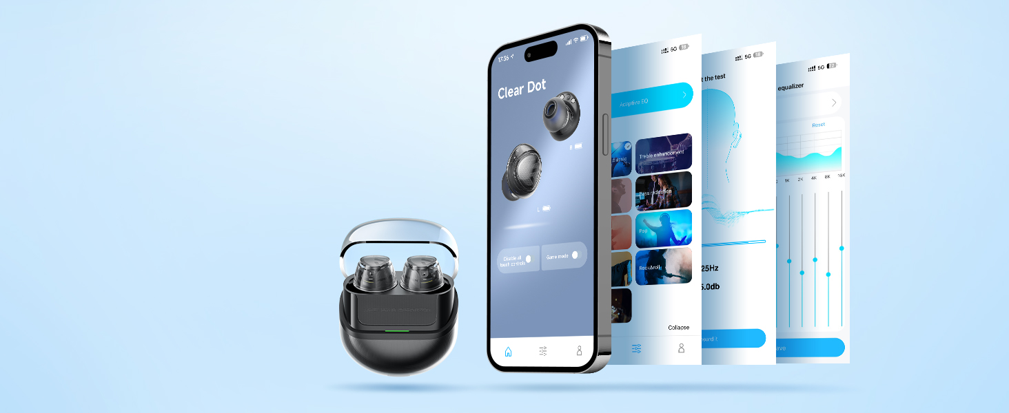 Mô tả Tai nghe True Wireless SoundPEATS Clear Dot Trong Suốt | Bass Mạnh Mẽ | Pin 27 Tiếng | Bluetooth 5.3 - 2