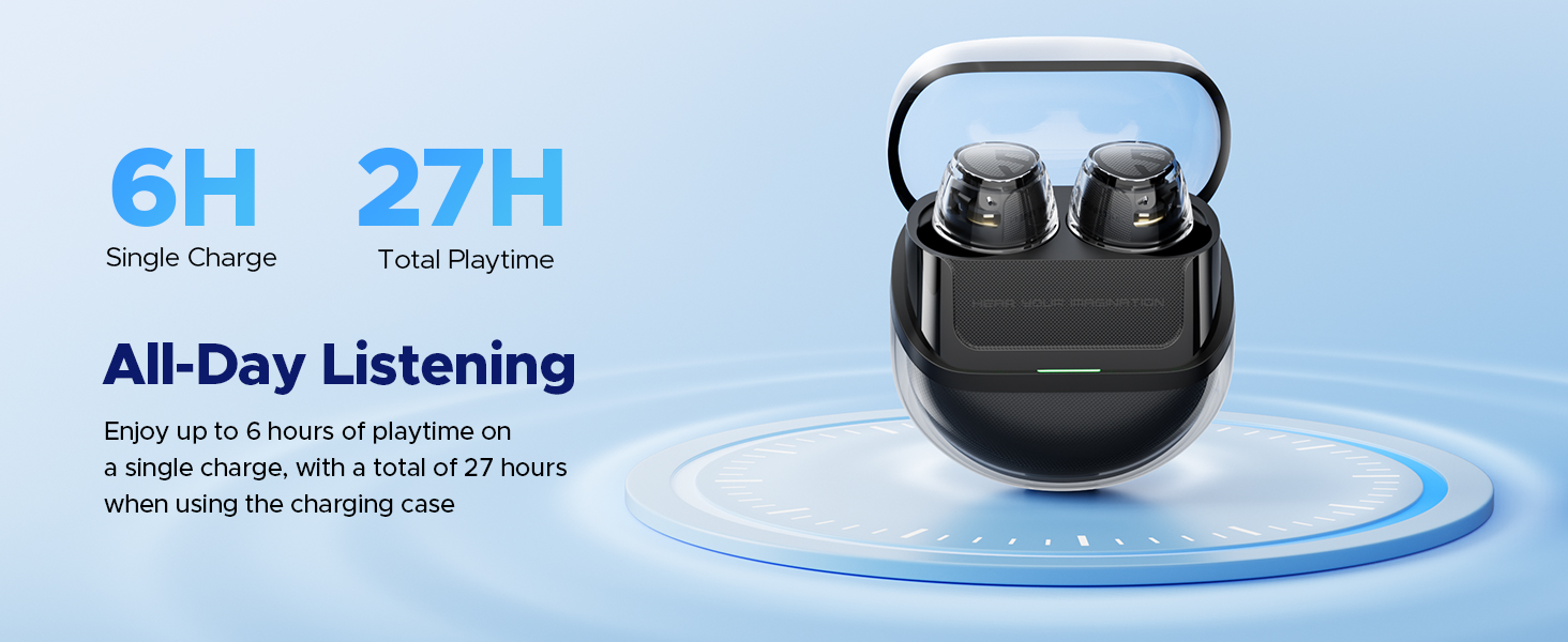 Mô tả Tai nghe True Wireless SoundPEATS Clear Dot Trong Suốt | Bass Mạnh Mẽ | Pin 27 Tiếng | Bluetooth 5.3 - 5