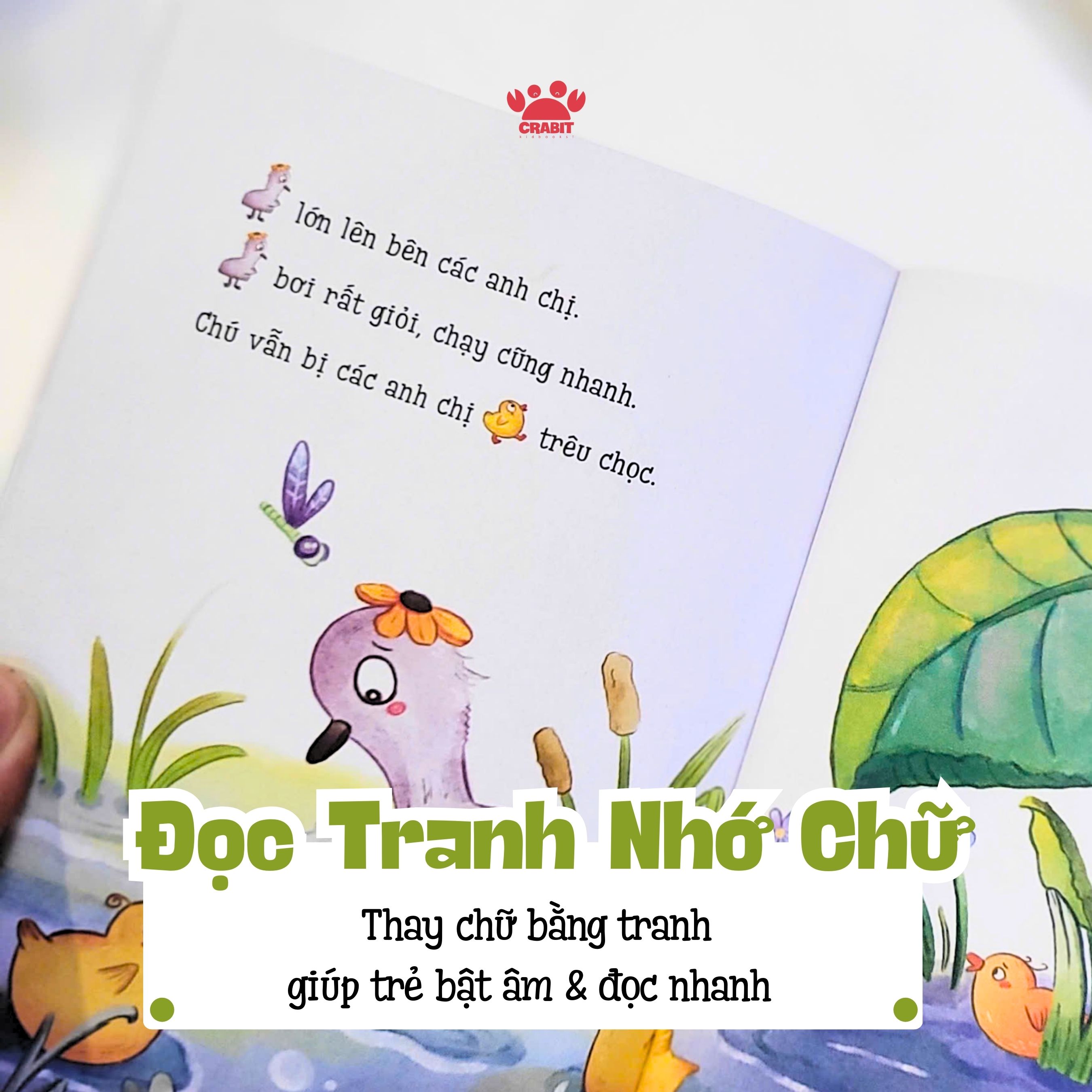 Mô tả Sách phát triển tư duy - Đọc tranh nhớ chữ - sách thơ cho bé tập đọc Crabit Kidbooks - 2