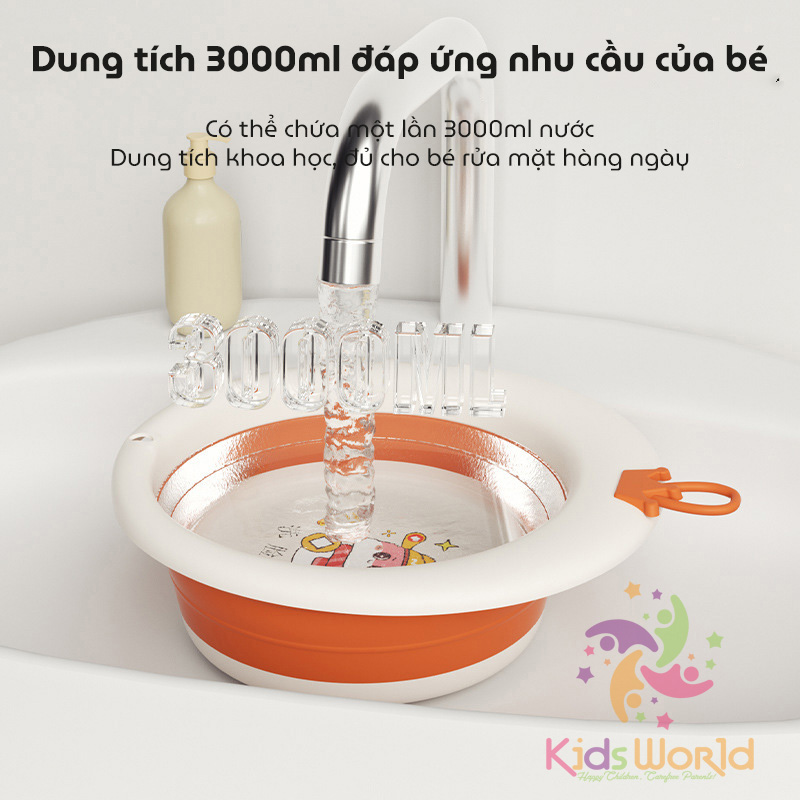 Mô tả Chậu rửa mặt gấp gọn cho bé siêu tiện lợi hình thú KidAndMom, đa dạng hình ảnh màu sắc - 2