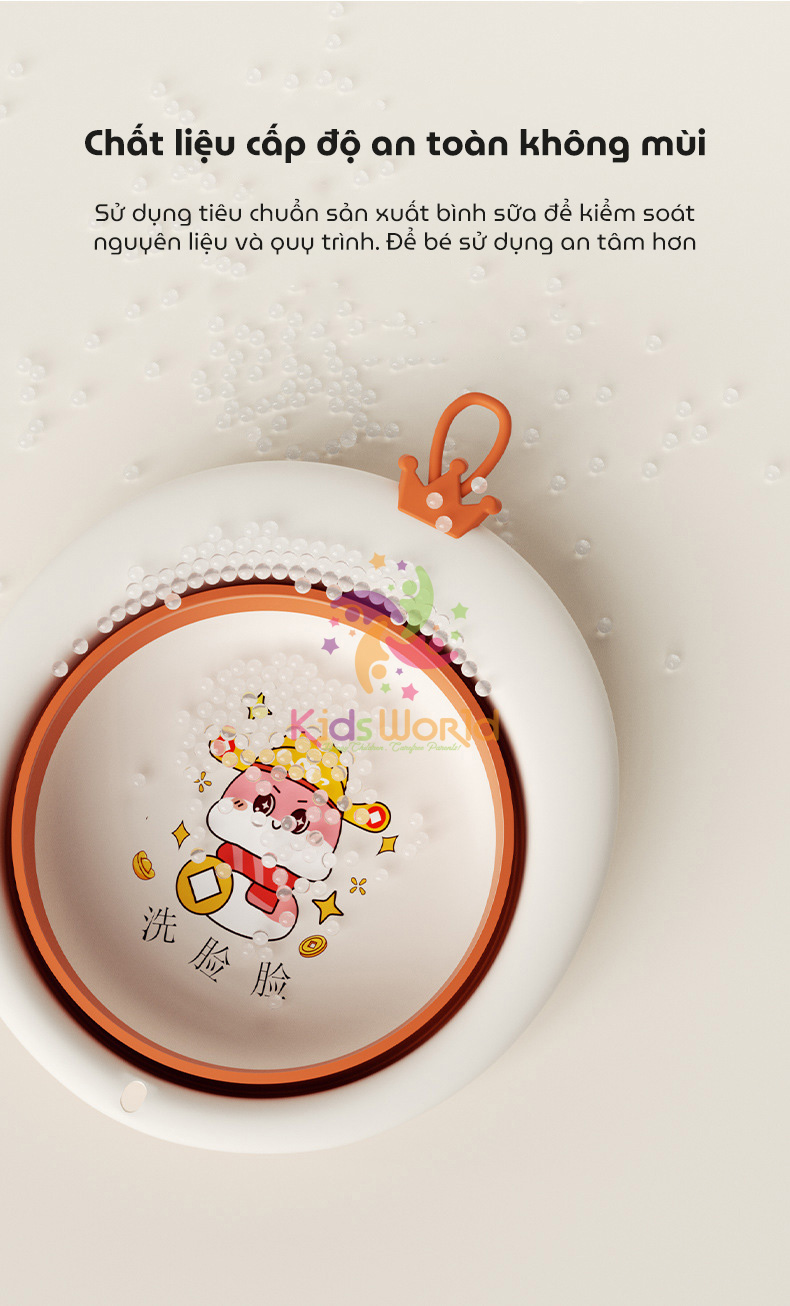 Mô tả Chậu rửa mặt gấp gọn cho bé siêu tiện lợi hình thú KidAndMom, đa dạng hình ảnh màu sắc - 5