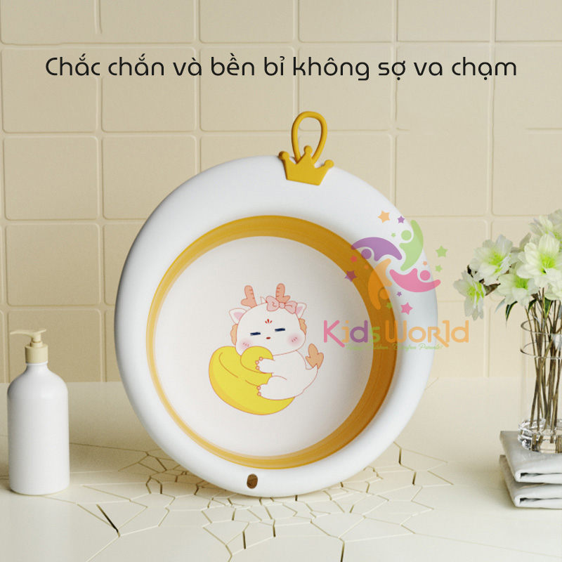 Mô tả Chậu rửa mặt gấp gọn cho bé siêu tiện lợi hình thú KidAndMom, đa dạng hình ảnh màu sắc - 7