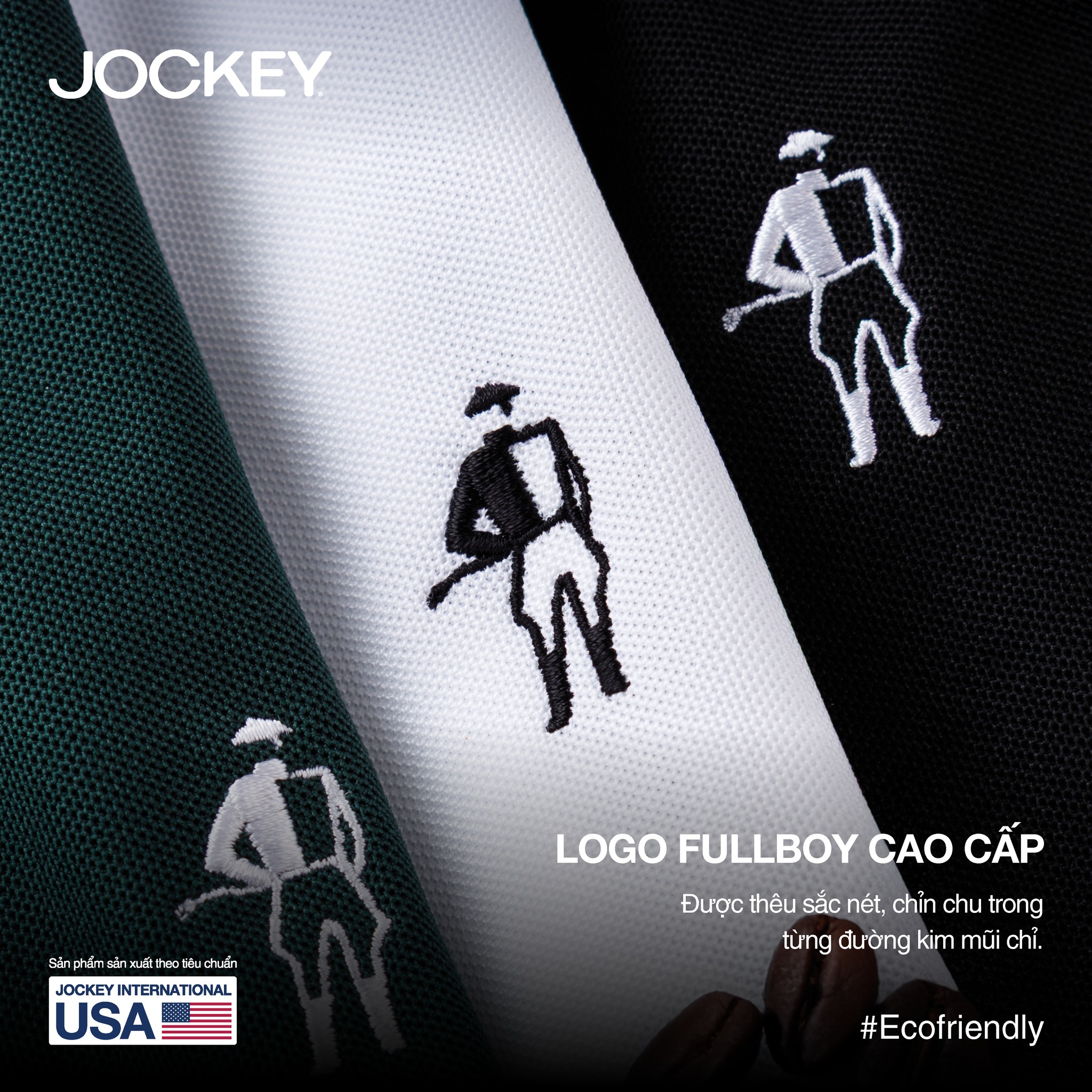 Mô tả Áo Polo Nam Jockey poly cafe thêu logo Full Boy - J4027 - 4
