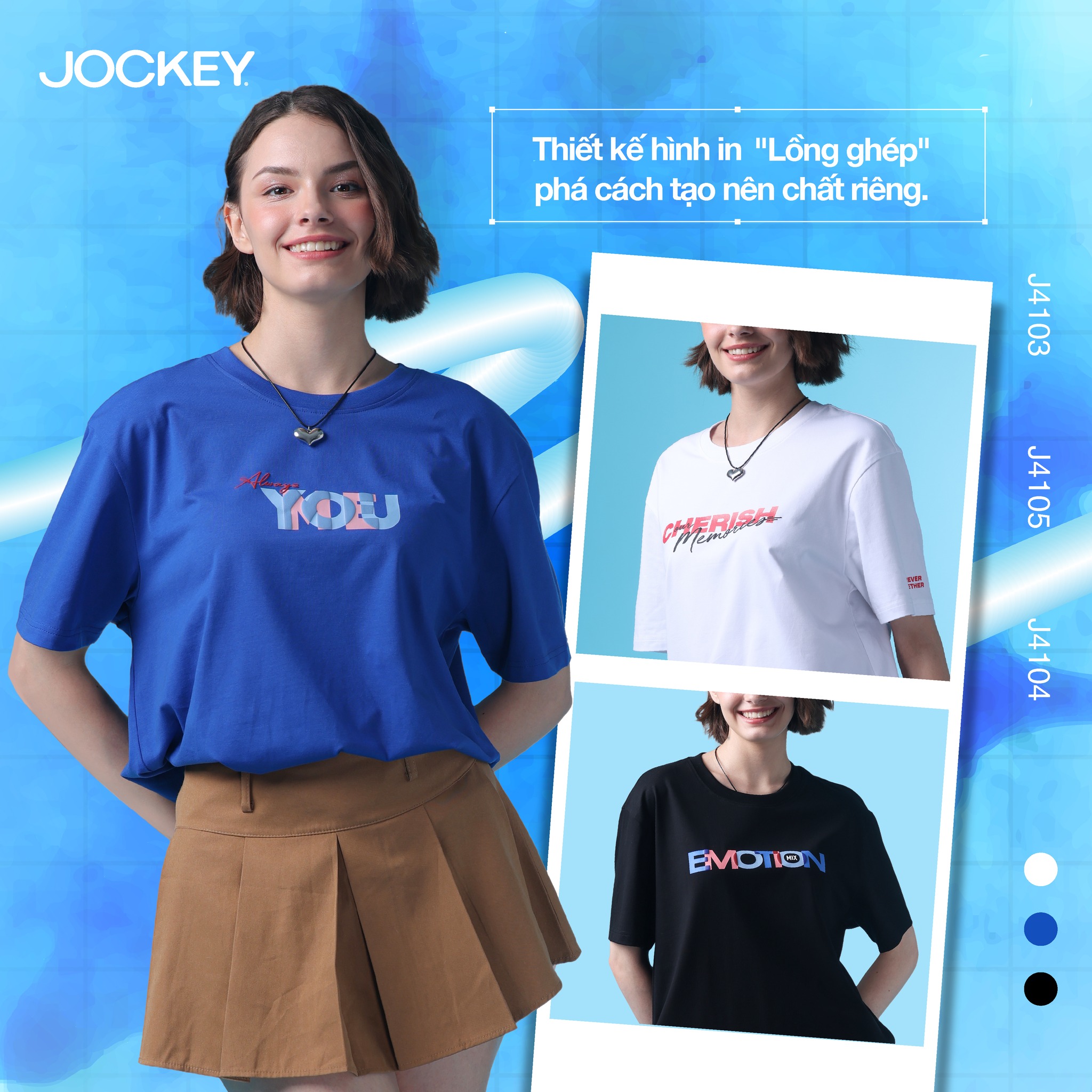 Mô tả Áo T - Shirt Jockey Unisex Nam Nữ in họa tiết - J4103 - 3