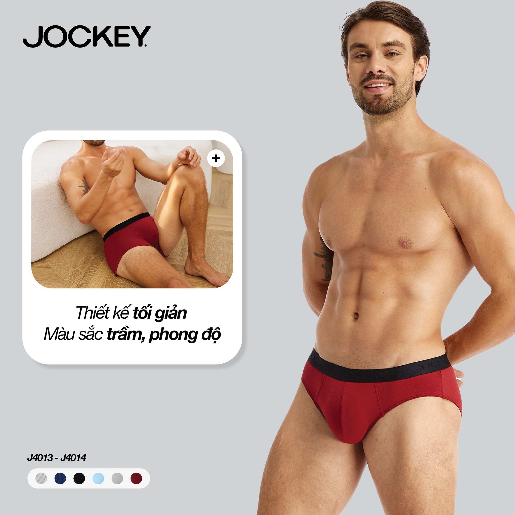 Mô tả Combo 3 Quần lót Nam Jockey Cotton 4 chiều dáng trunk - J4014 - 2