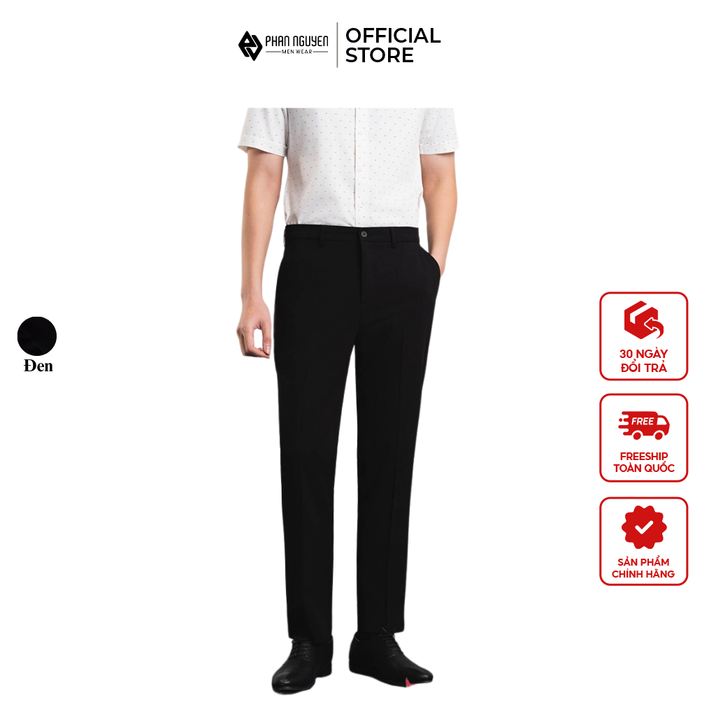 Mô tả Quần âu nam công sở cao cấp Phan Nguyễn, chất liệu vải mềm mại, thông thoáng, form slim fit QVL.827 - 1