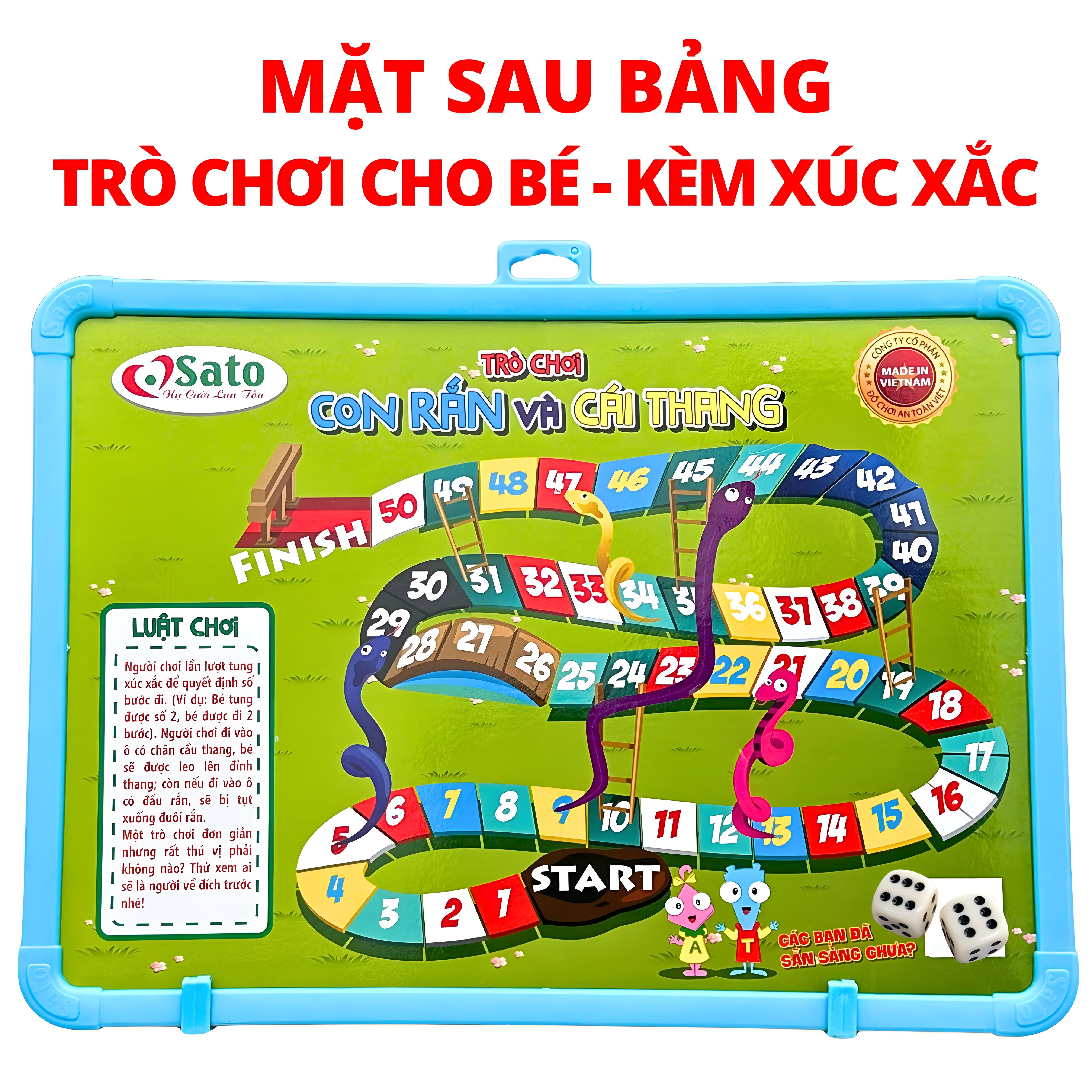 Mô tả Bảng Nam Châm Học Chữ Cái Tiếng Việt Sato Kết Hợp Cho Chơi Con Rắn Vui Nhộn - 2