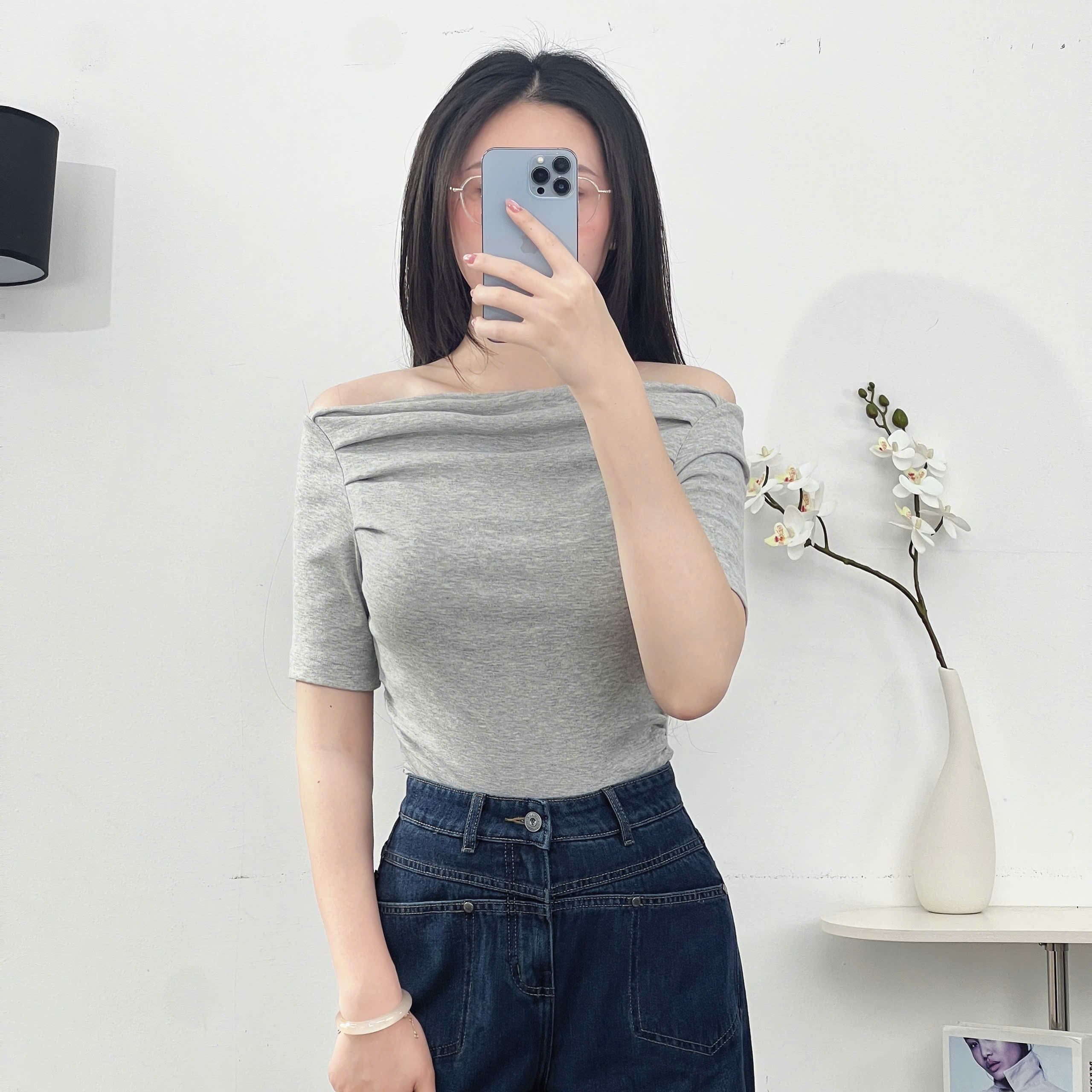 Mô tả Áo Thun 𝐂𝐂𝐇𝐀𝐓 Xếp Kiểu Vera Dáng Ôm Chất Liệu Cao Cấp 14TNC2005OT - 6