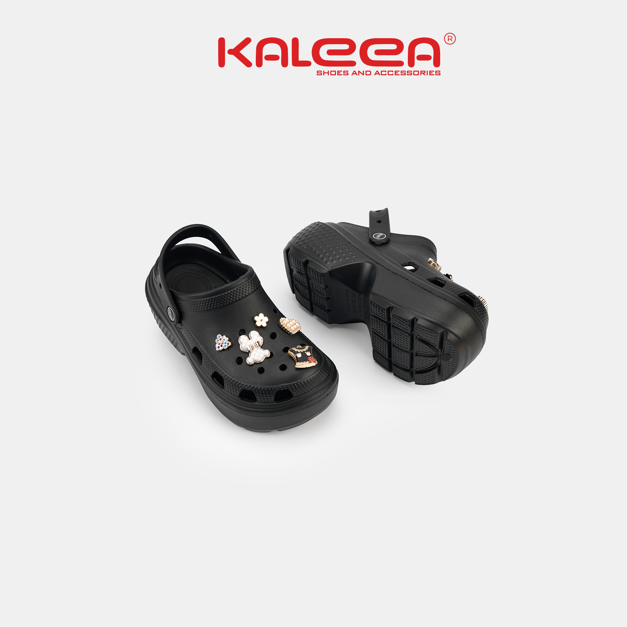 Mô tả Kaleea - Dép Sục Nữ Thời Trang Gắn Charm Hách Dáng Độn Đế 5P - D03 - 1