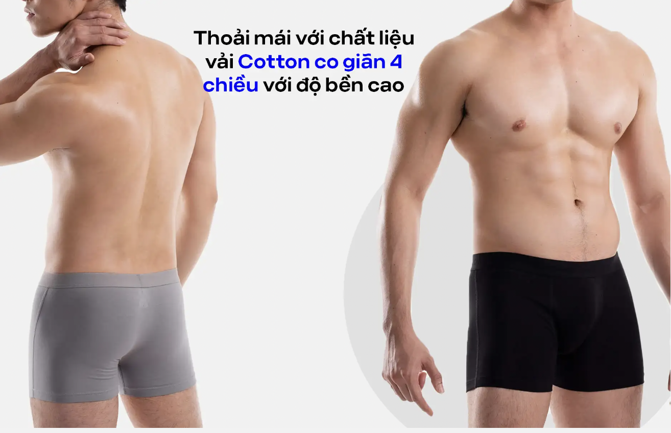 Mô tả Combo 5 quần lót sịp nam Trunk Cotton co giãn thoải mái Coolmate (màu ngẫu nhiên) - 5