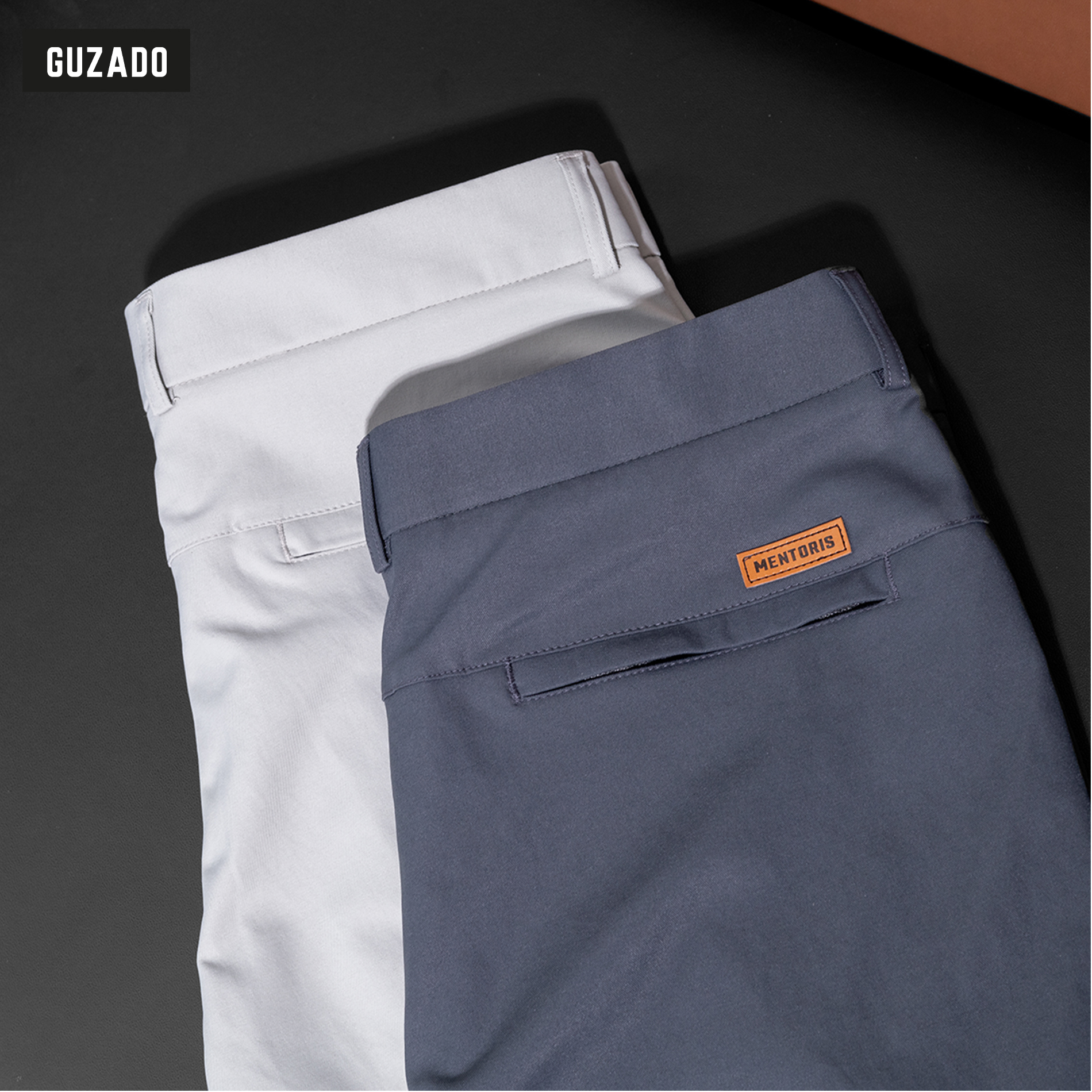 Mô tả Quần Short Kaki Nam GUZADO Lịch Sự Sang Trọng, Chất Vải Dày Dặn, Đứng Form MSR2515 - 8