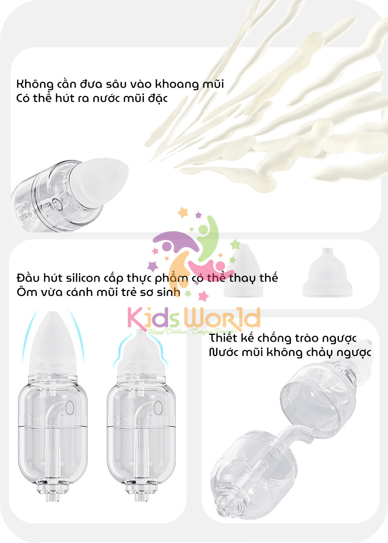 Mô tả Máy hút mũi cho bé sơ sinh Hello Nasal phiên bản nâng cấp Deluxe Edittion kèm 2 đầu hút silicon - 2
