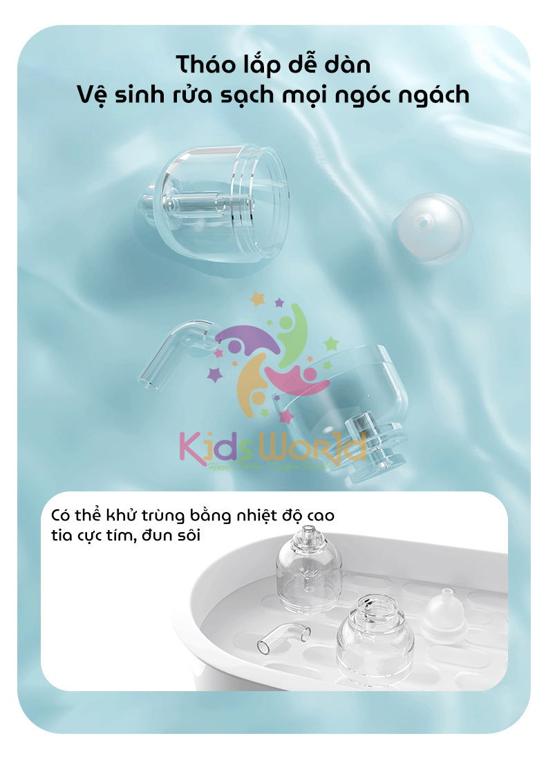 Mô tả Máy hút mũi cho bé sơ sinh Hello Nasal phiên bản nâng cấp Deluxe Edittion kèm 2 đầu hút silicon - 8