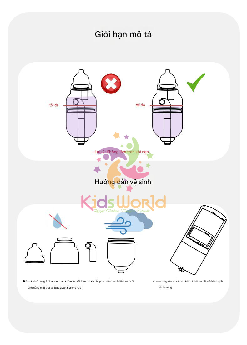 Mô tả Dụng cụ hút mũi trẻ sơ sinh kéo tay Hello Nasal bản nâng cấp Deluxe Edittion kèm 2 đầu hút silicon - 8