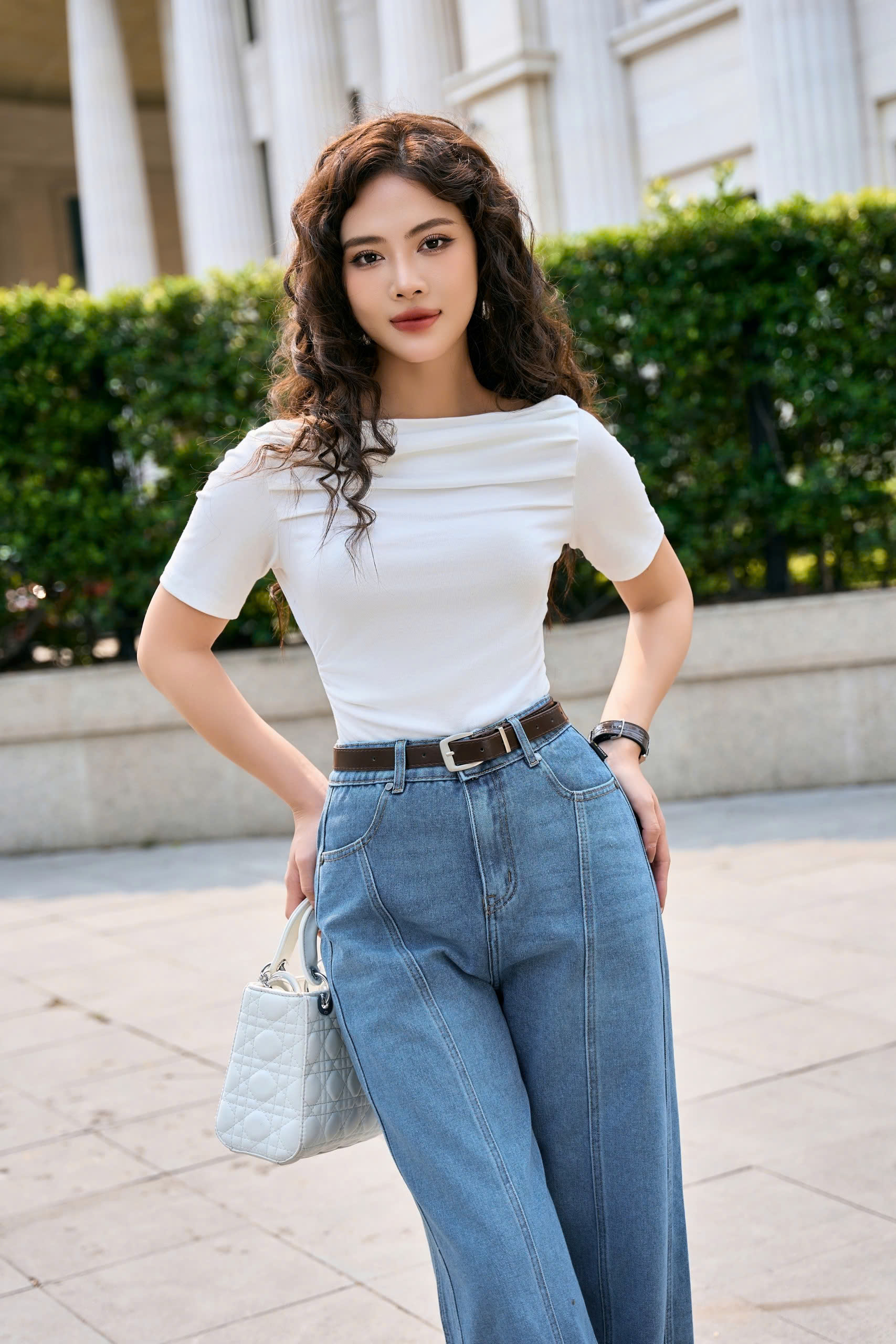 Mô tả Áo Thun 𝐂𝐂𝐇𝐀𝐓 Xếp Kiểu Vera Dáng Ôm Chất Liệu Cao Cấp 14TNC2005OT - 2