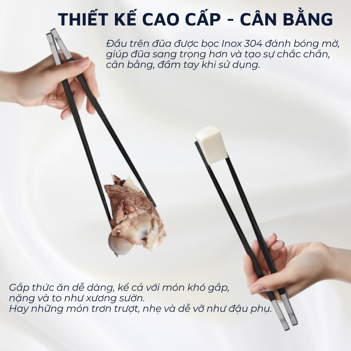 Mô tả Đũa nhựa PPS sợi thủy tinh DandiHome kết hợp Inox 304 DandiHome cao cấp, chống trượt, chống nấm mốc - 3