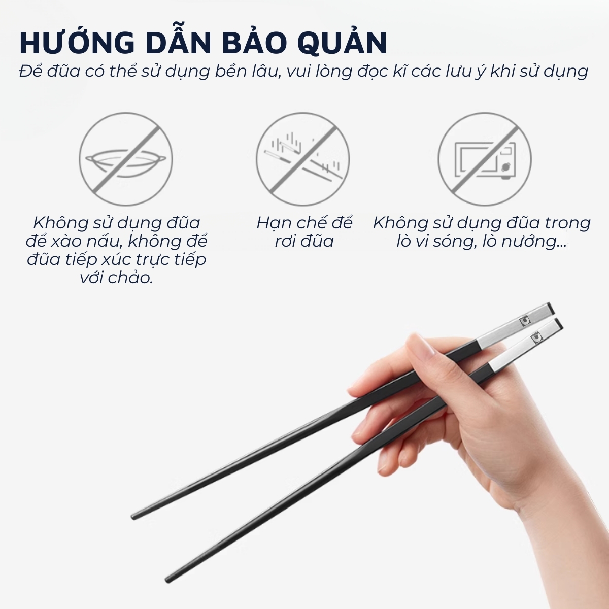 Mô tả Đũa nhựa PPS sợi thủy tinh DandiHome kết hợp Inox 304 DandiHome cao cấp, chống trượt, chống nấm mốc - 8