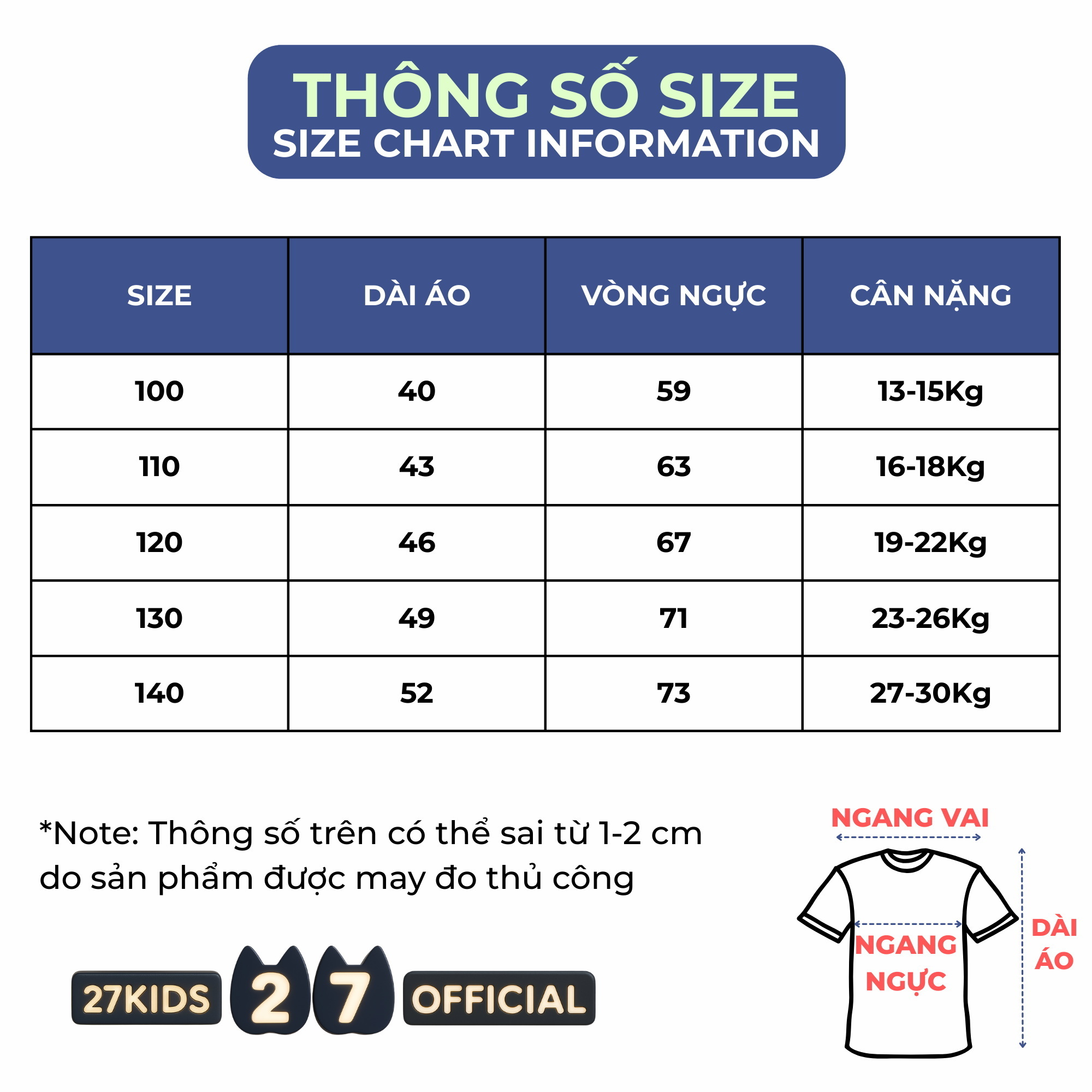 Mô tả Áo thun bé trai ngắn tay 27Kids áo cộc nam vải Cotton cho trẻ từ 2-10 tuổi BSTS8 - 2