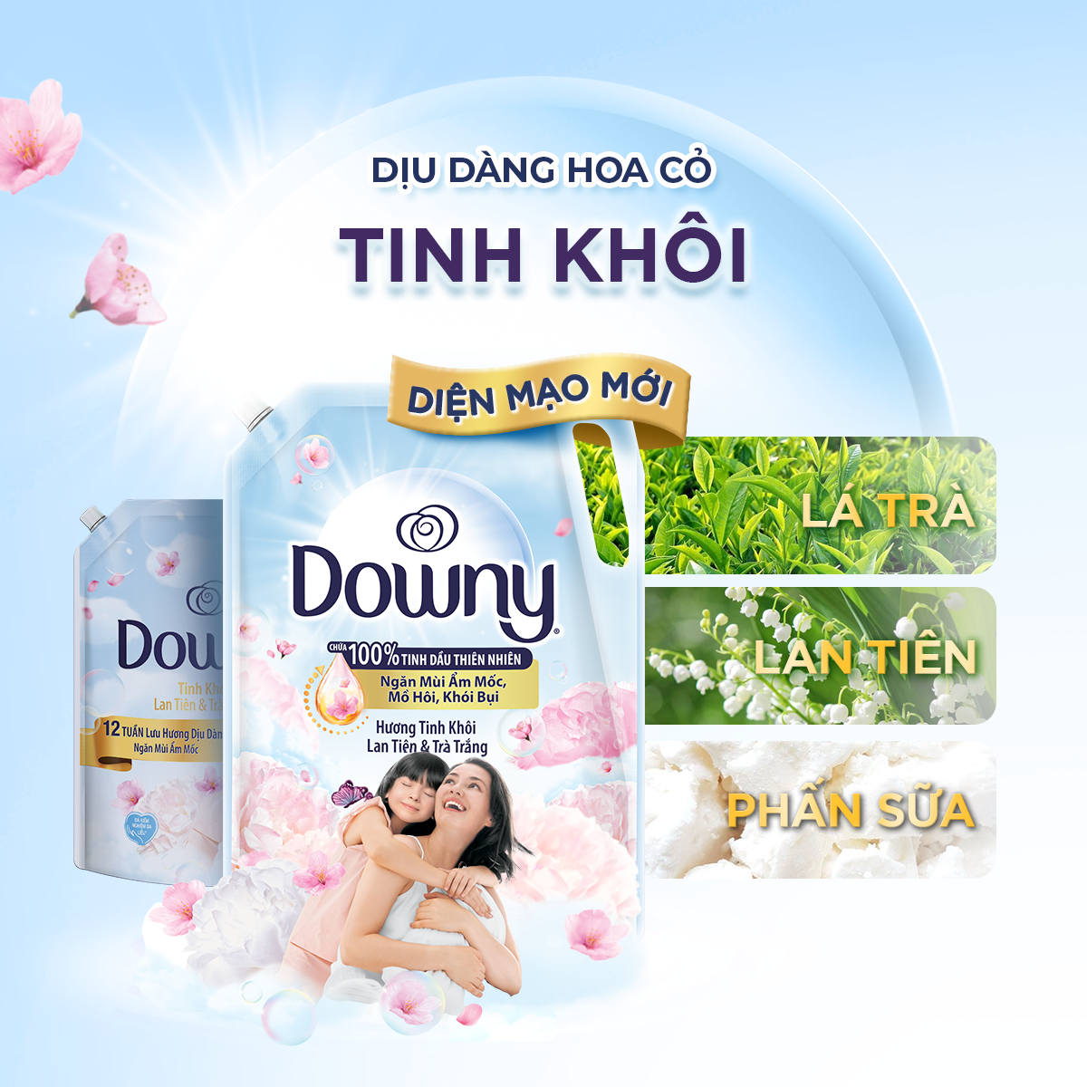 Mô tả Combo 2 Nước Xả Vải DOWNY Tinh Dầu Thiên Nhiên/ Nước Hoa Cao Cấp Nhiều Mùi Hương 2.3L-2.6L - 4