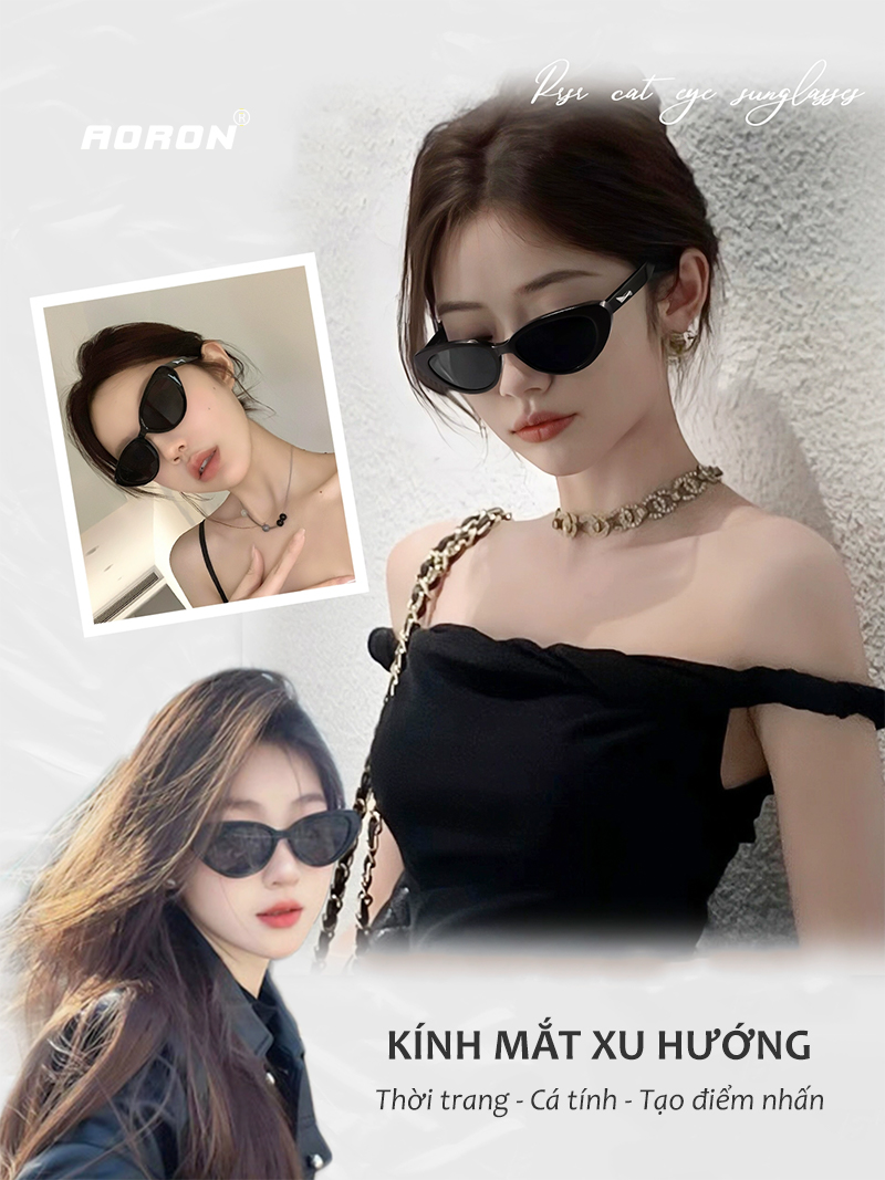 Mô tả Kính Mát Phân Cực Mắt Mèo Nam Nữ AORON Hot Trend 2025 Chất Liệu TR90 Bền Bỉ Chống Tia UV400 - 2