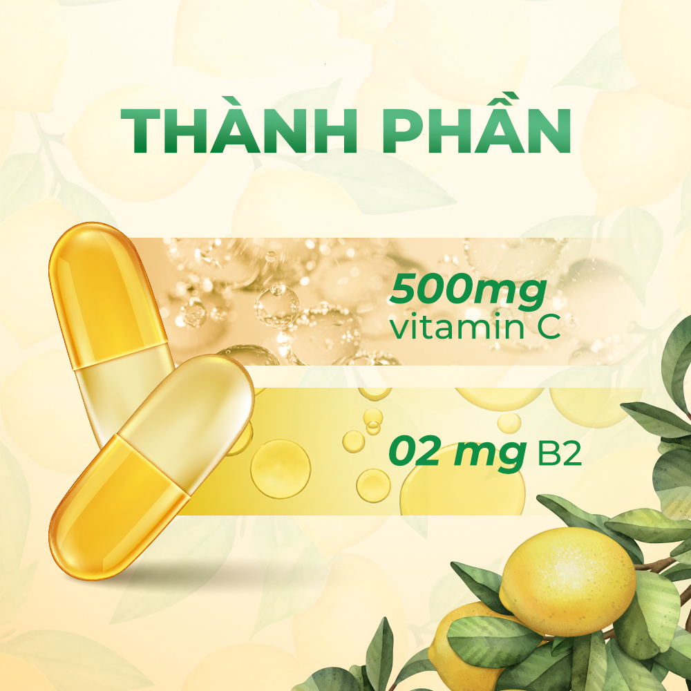 Mô tả Viên uống VTM Vitamin C bổ sung vitamin C, sáng da, mờ thâm, tăng cường đề kháng - gói 60 viên - 2