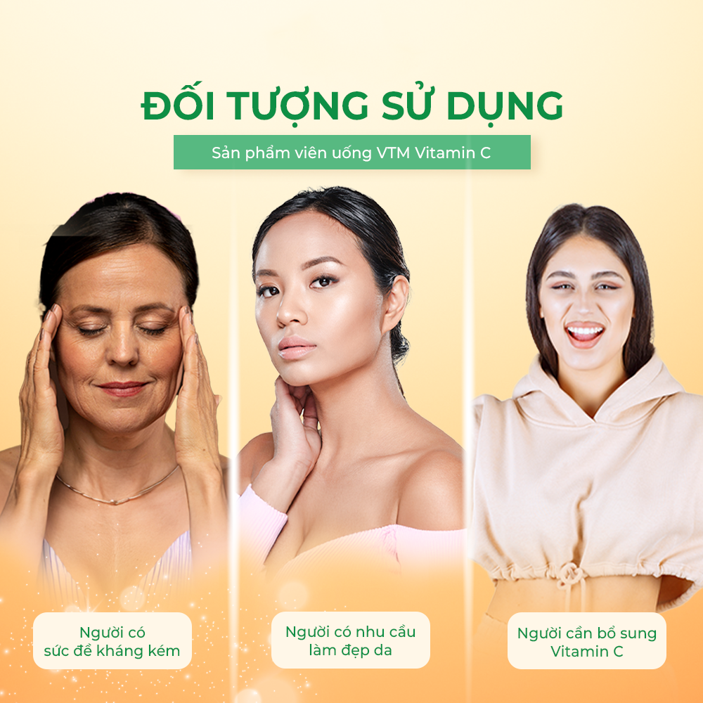 Mô tả Viên uống VTM Vitamin C bổ sung vitamin C, sáng da, mờ thâm, tăng cường đề kháng - gói 60 viên - 4