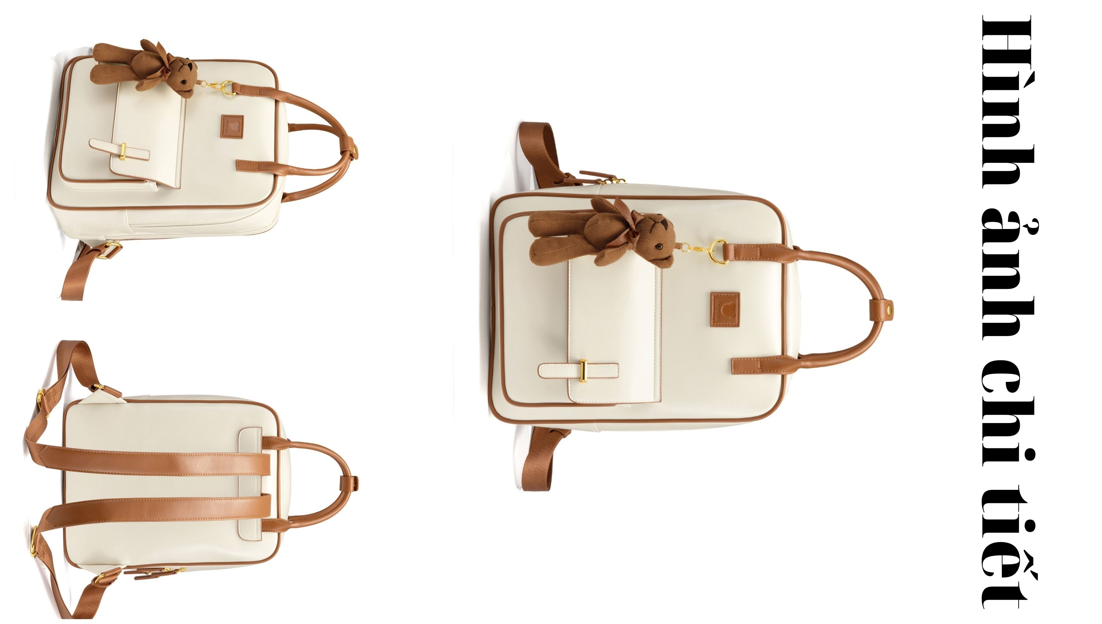 Mô tả Ba lô nữ đẹp Just Star thời trang size to dễ thương charm gấu ViAnh.vn Store 172855 - 5