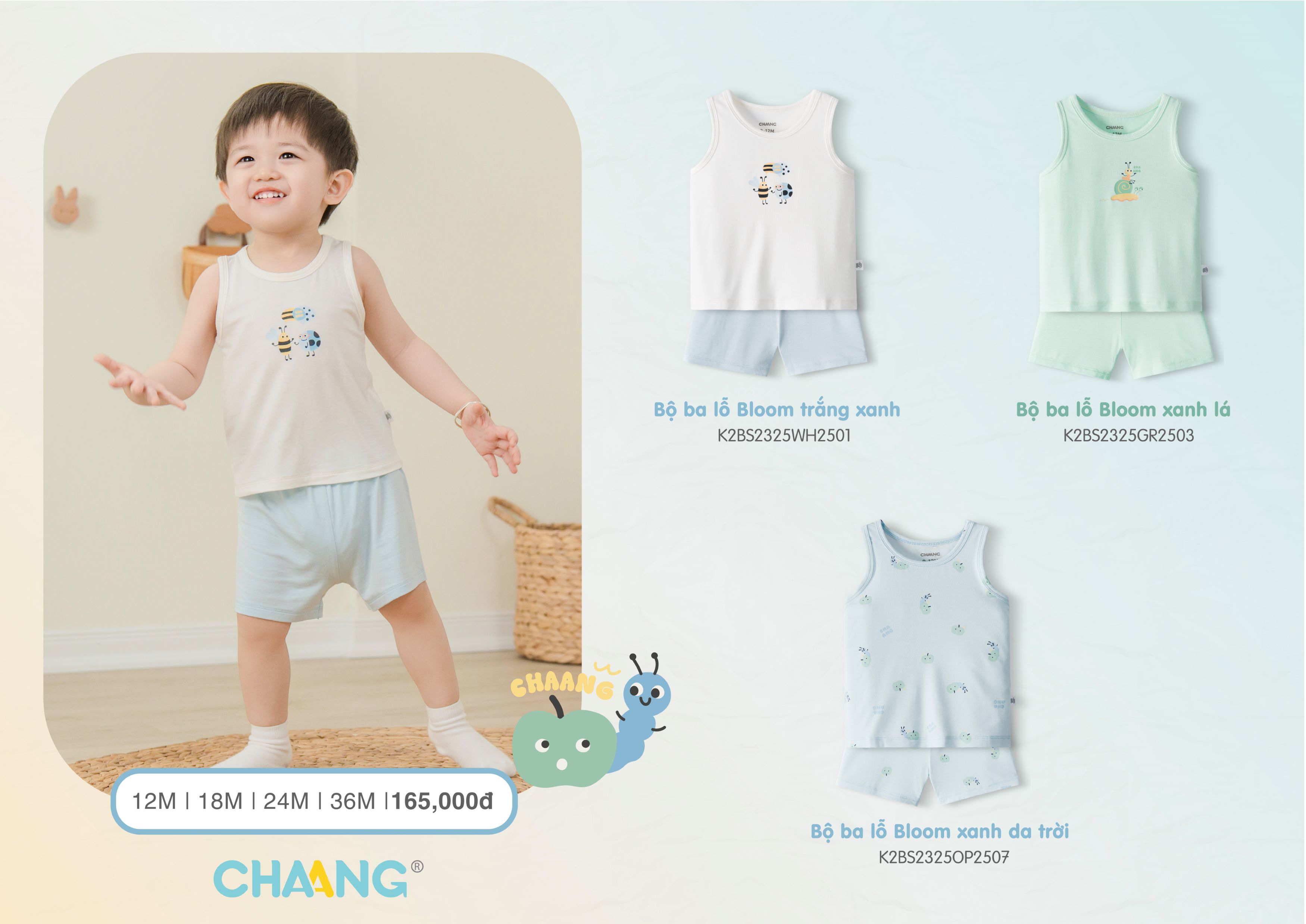 Mô tả Bộ quần áo ba lỗ Bloom cho bé trai - 2