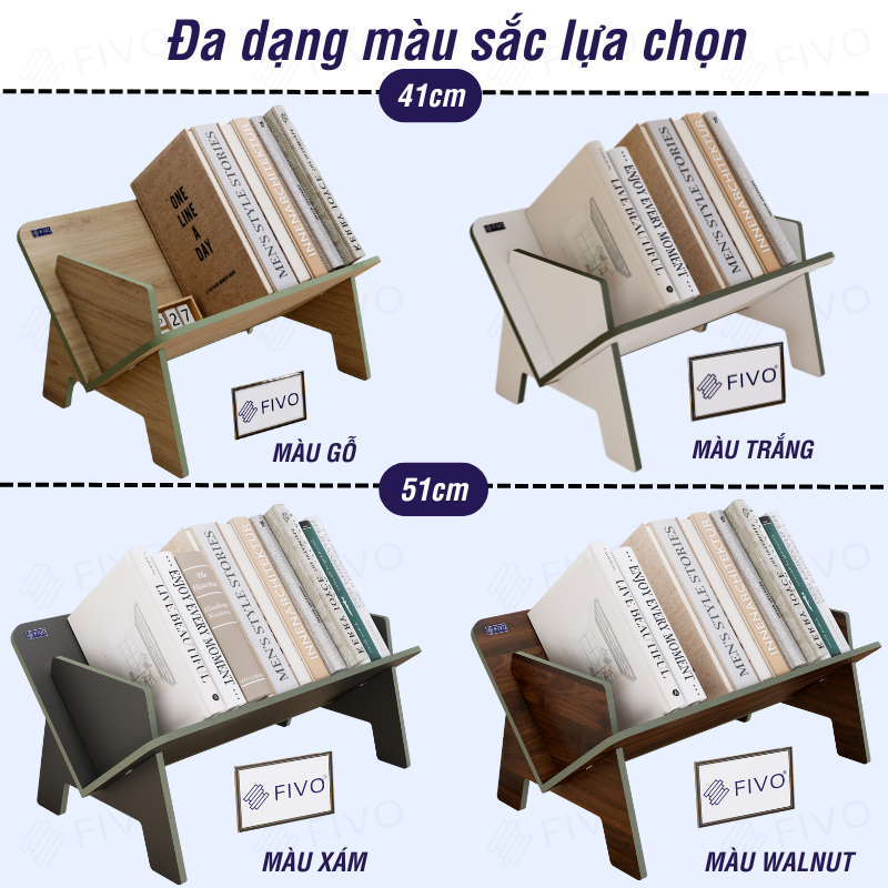 Kích thước Kệ sách gỗ để bàn FB29 FIVO