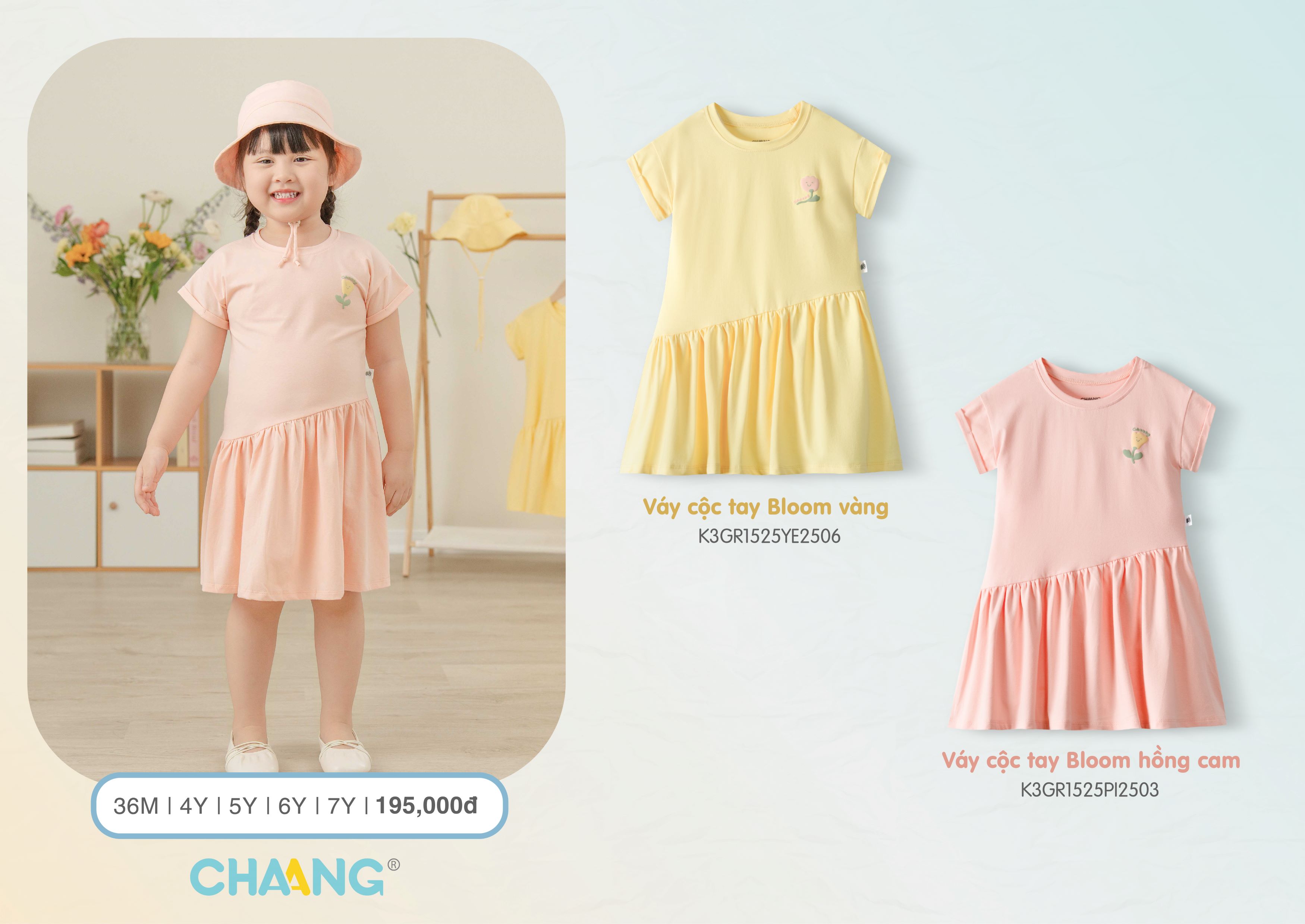 Mô tả Váy cộc tay Bloom cho bé gái - 2