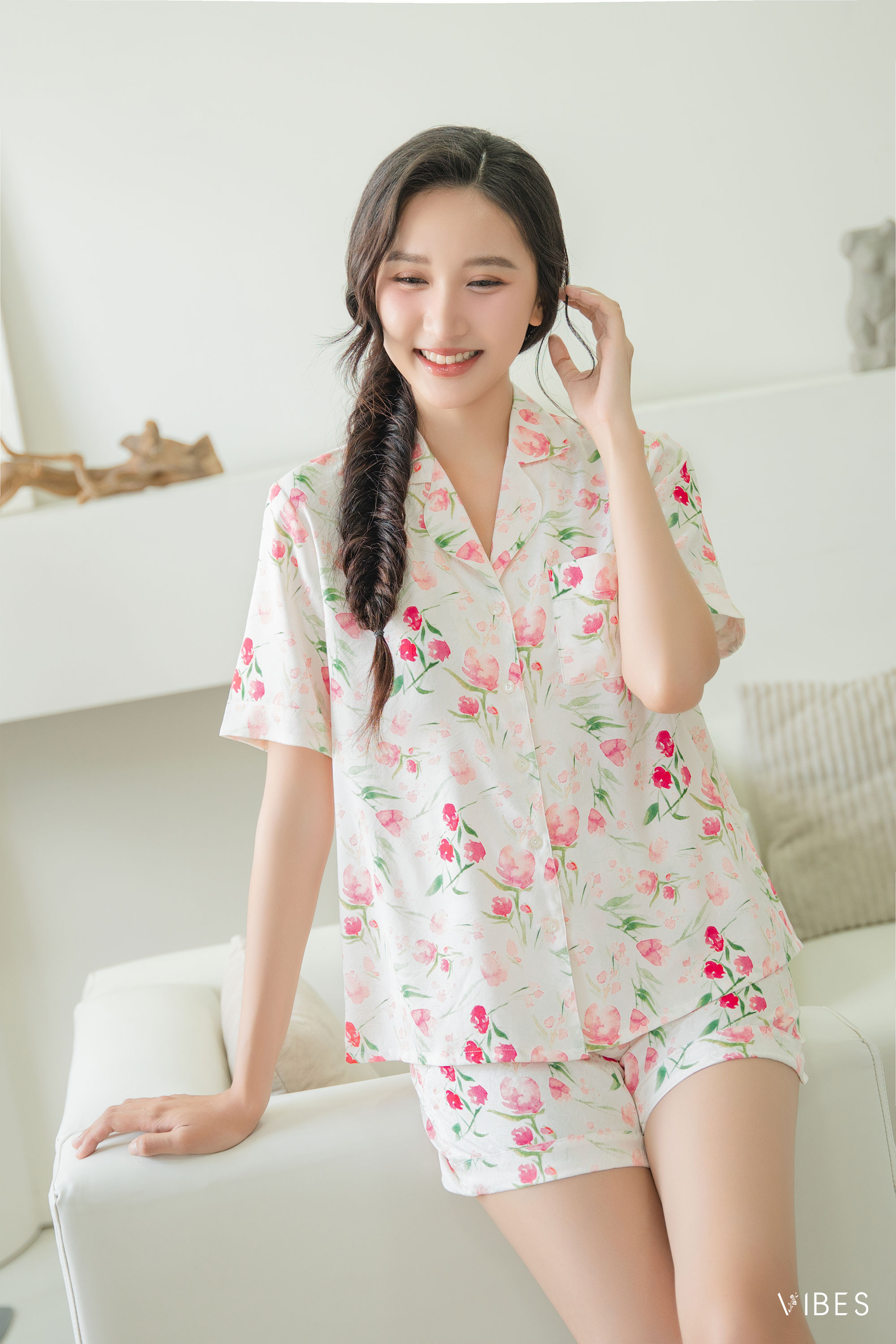 Mô tả VIBES Pijama ngắn Lụa gấm họa tiết hoa nhí Lucie Py Set - 7