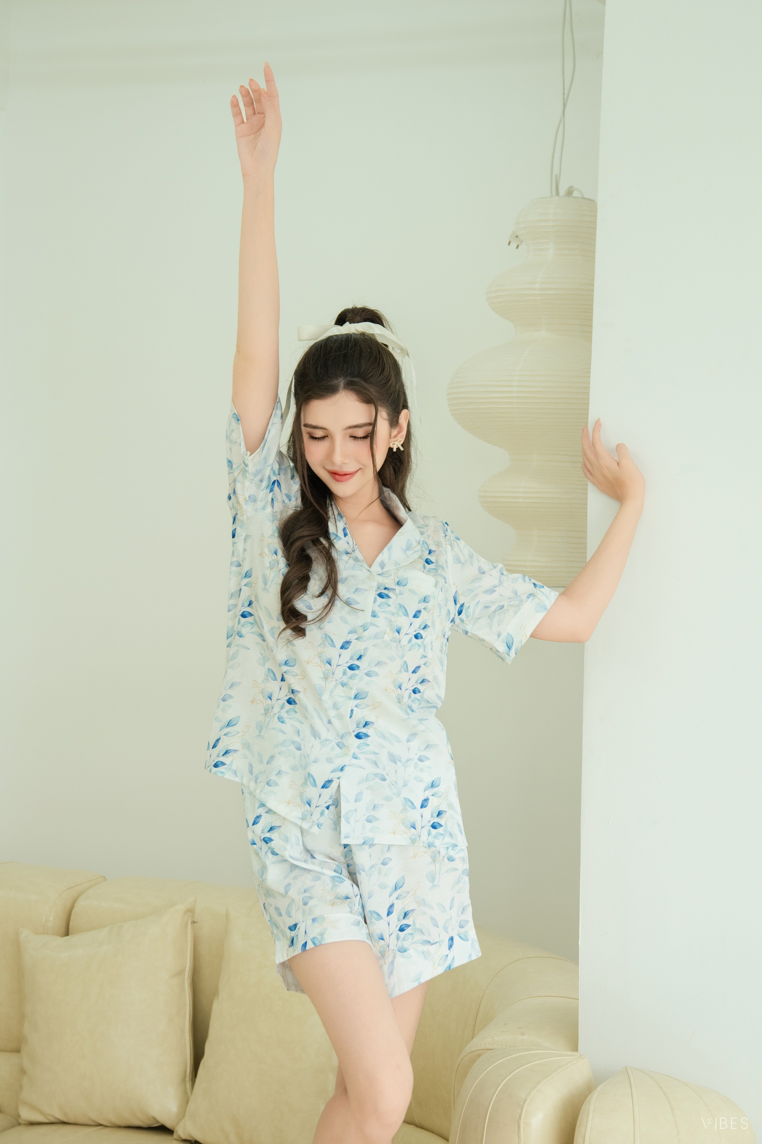 Mô tả VIBES Pijama ngắn Lụa gấm họa tiết hoa nhí Lucie Py Set - 10