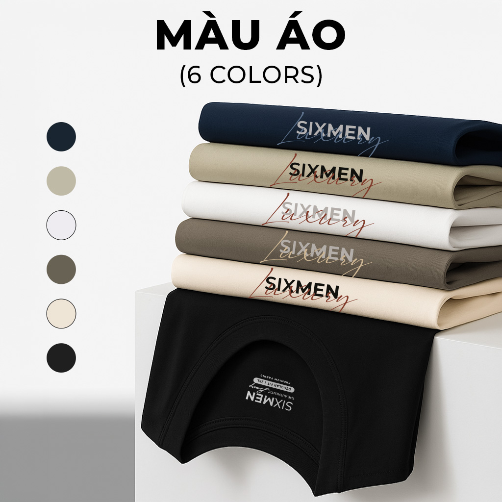 Mô tả Áo thun nam TSHIRT SIXMEN LUXURY Ver 1 cổ tròn vải cotton cao cấp co giãn, thoáng mát, thanh lịch - 1