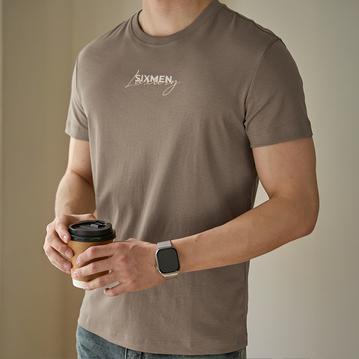 Mô tả Áo thun nam TSHIRT SIXMEN LUXURY Ver 1 cổ tròn vải cotton cao cấp co giãn, thoáng mát, thanh lịch - 5