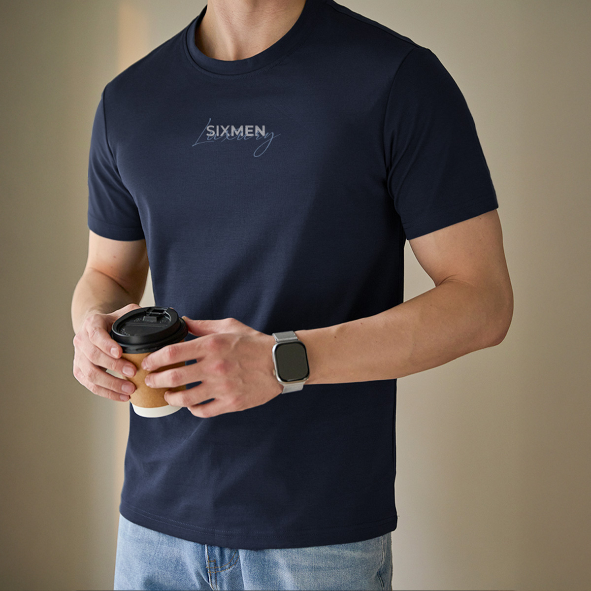 Mô tả Áo thun nam TSHIRT SIXMEN LUXURY Ver 1 cổ tròn vải cotton cao cấp co giãn, thoáng mát, thanh lịch - 7