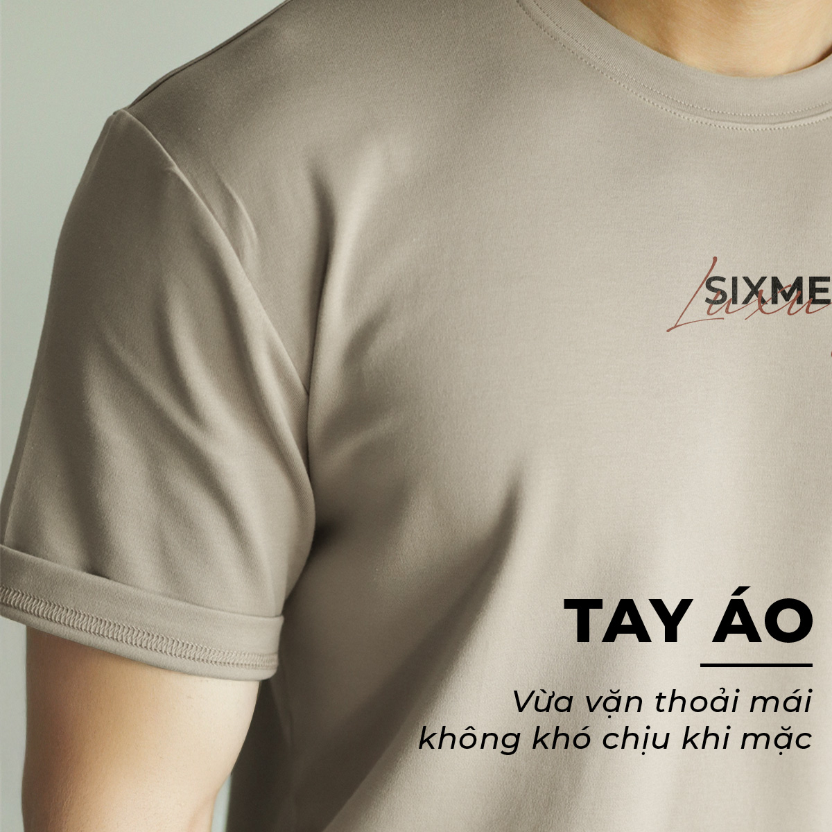 Mô tả Áo thun nam TSHIRT SIXMEN LUXURY Ver 1 cổ tròn vải cotton cao cấp co giãn, thoáng mát, thanh lịch - 9