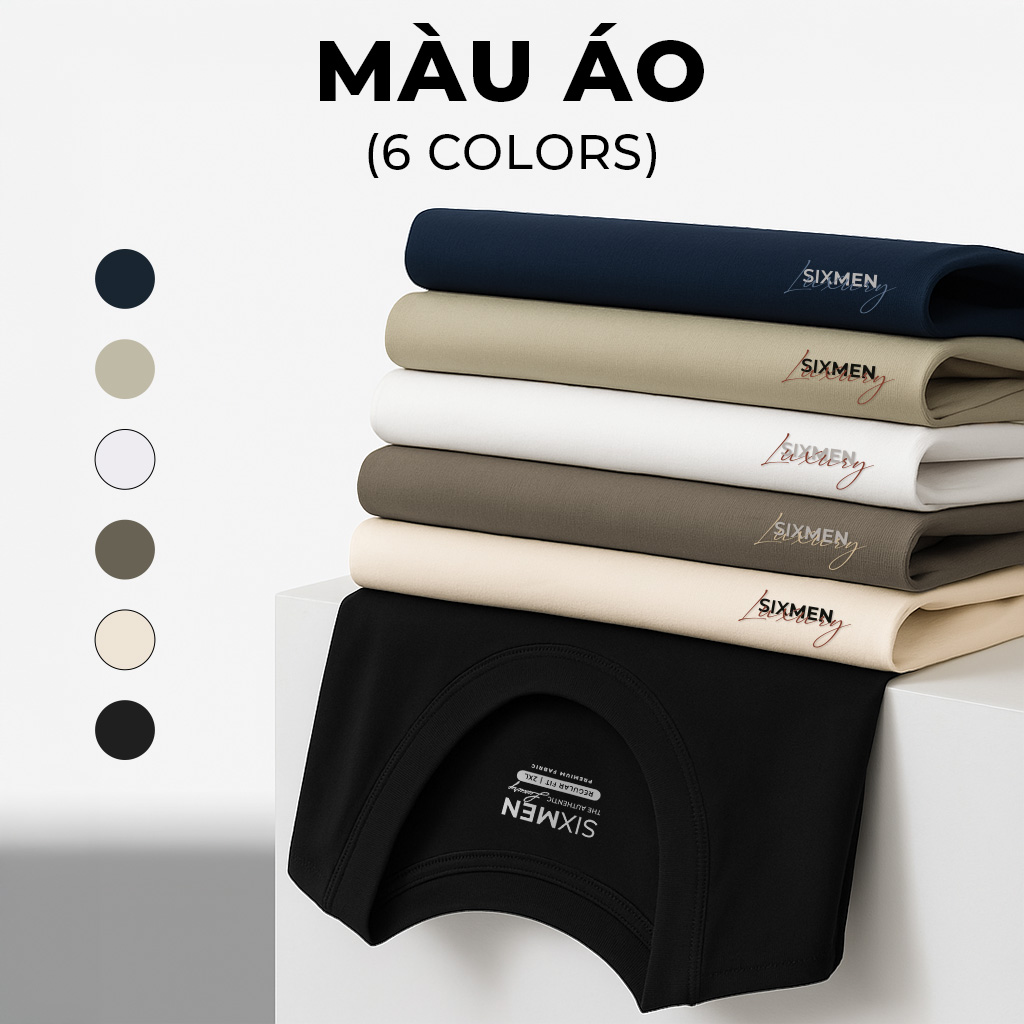 Mô tả Áo thun nam TSHIRT SIXMEN LUXURY Ver 2 cổ tròn vải cotton cao cấp co giãn, thoáng mát, thanh lịch - 1