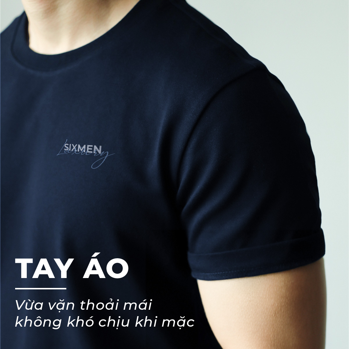 Mô tả Áo thun nam TSHIRT SIXMEN LUXURY Ver 2 cổ tròn vải cotton cao cấp co giãn, thoáng mát, thanh lịch - 9