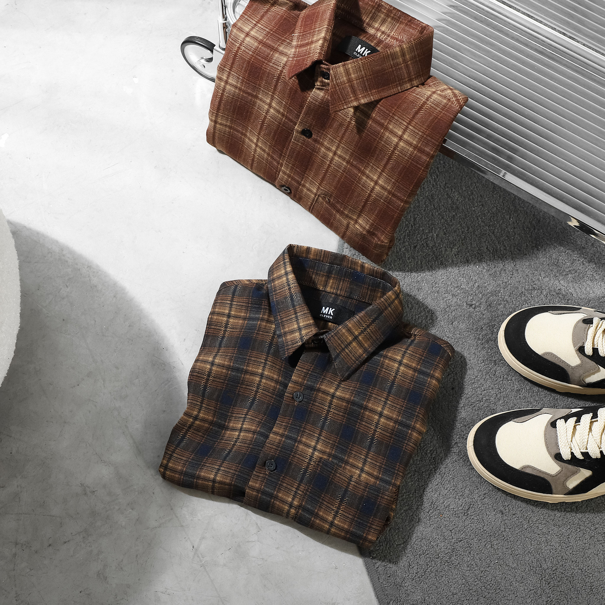 Áo Sơ Mi Nam Kẻ Moss MKCLEVER - Hình ảnh 5