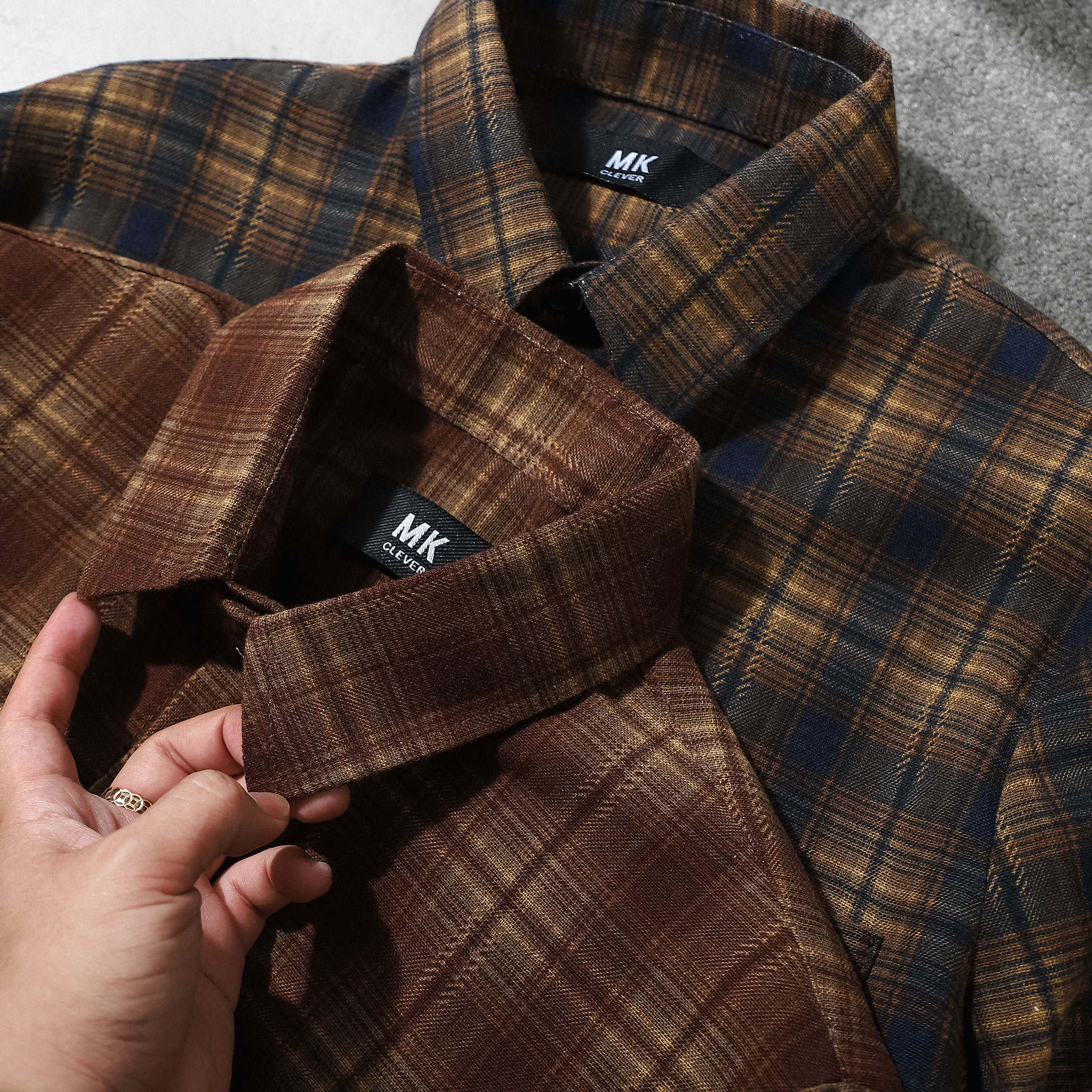 Áo Sơ Mi Nam Kẻ Moss MKCLEVER - Hình ảnh 8